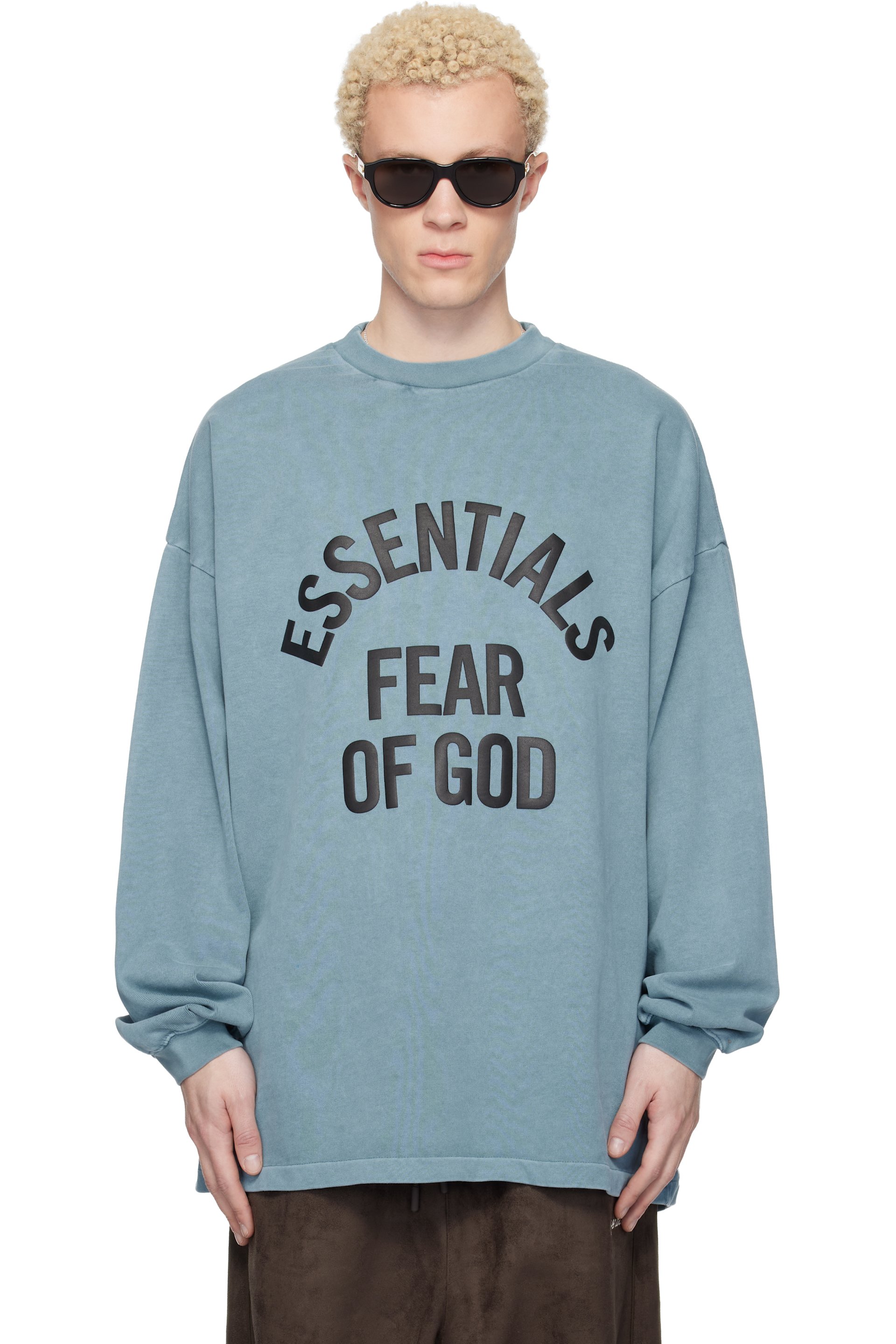 Fear of God ESSENTIALS - Blue Campus 90s Long Sleeve T-shirt