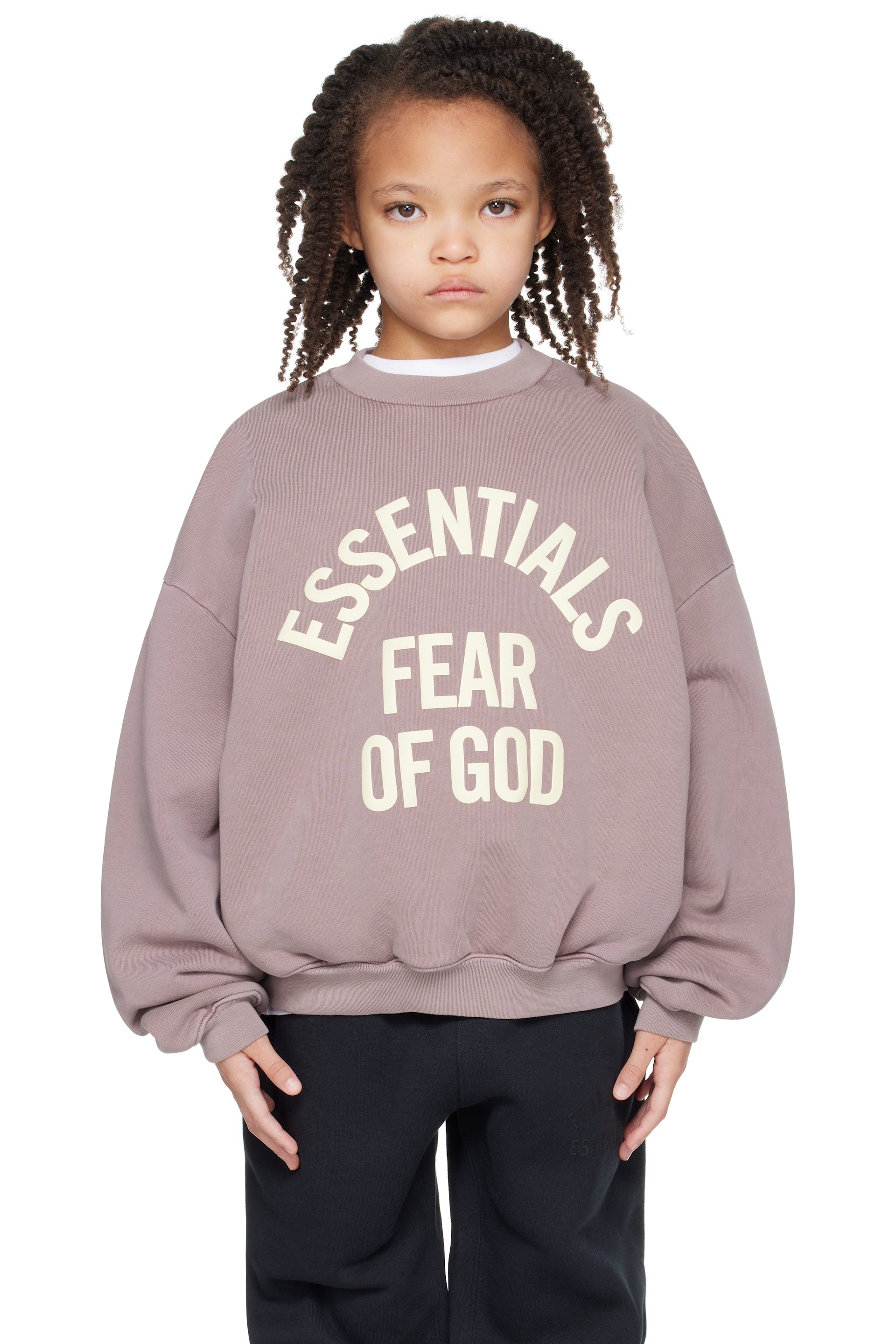 Fear of God ESSENTIALS - Kids Purple Campus 90's Crewneck Sweatshirt
