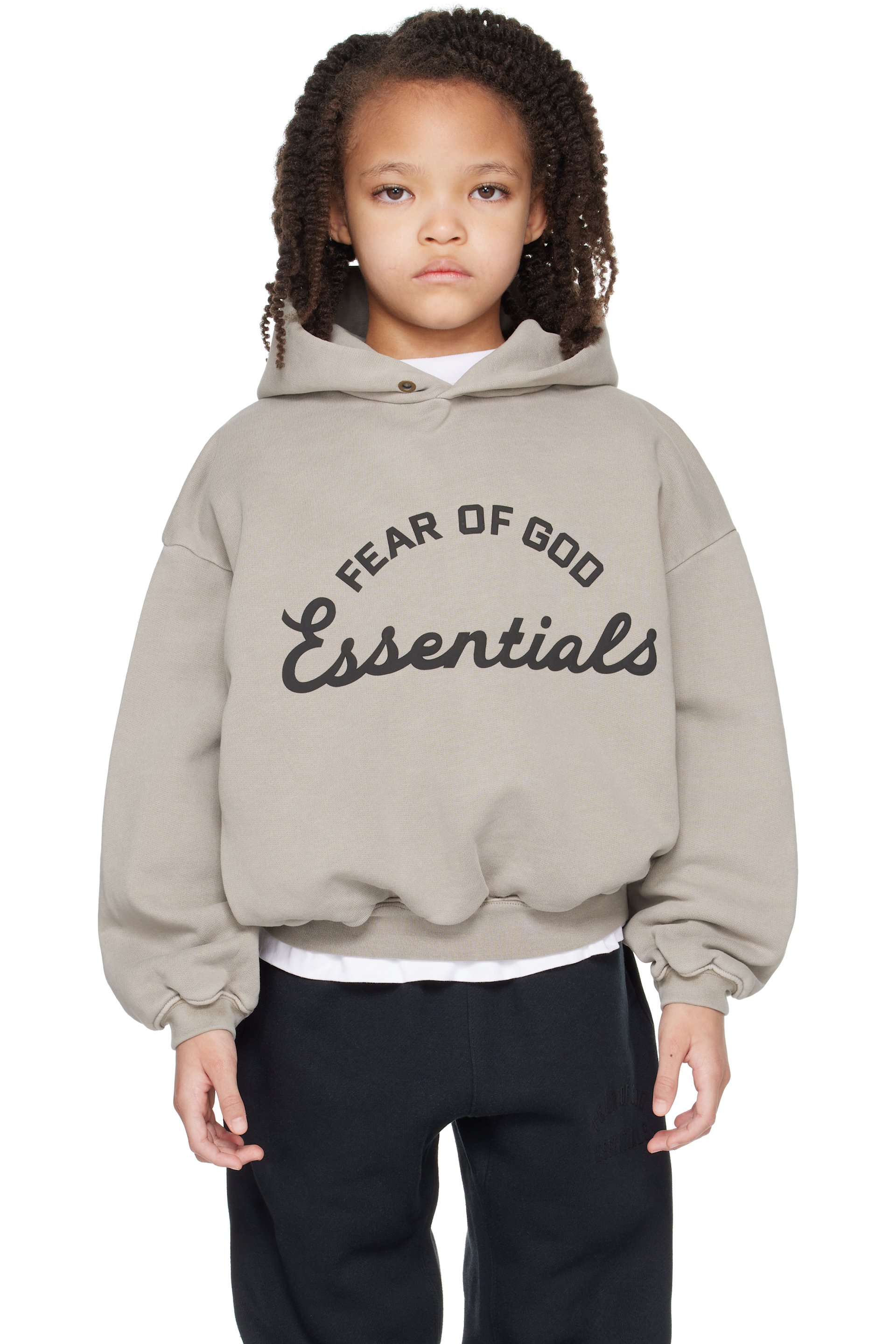 Fear of God ESSENTIALS - Kids Gray Training 90's Hoodie