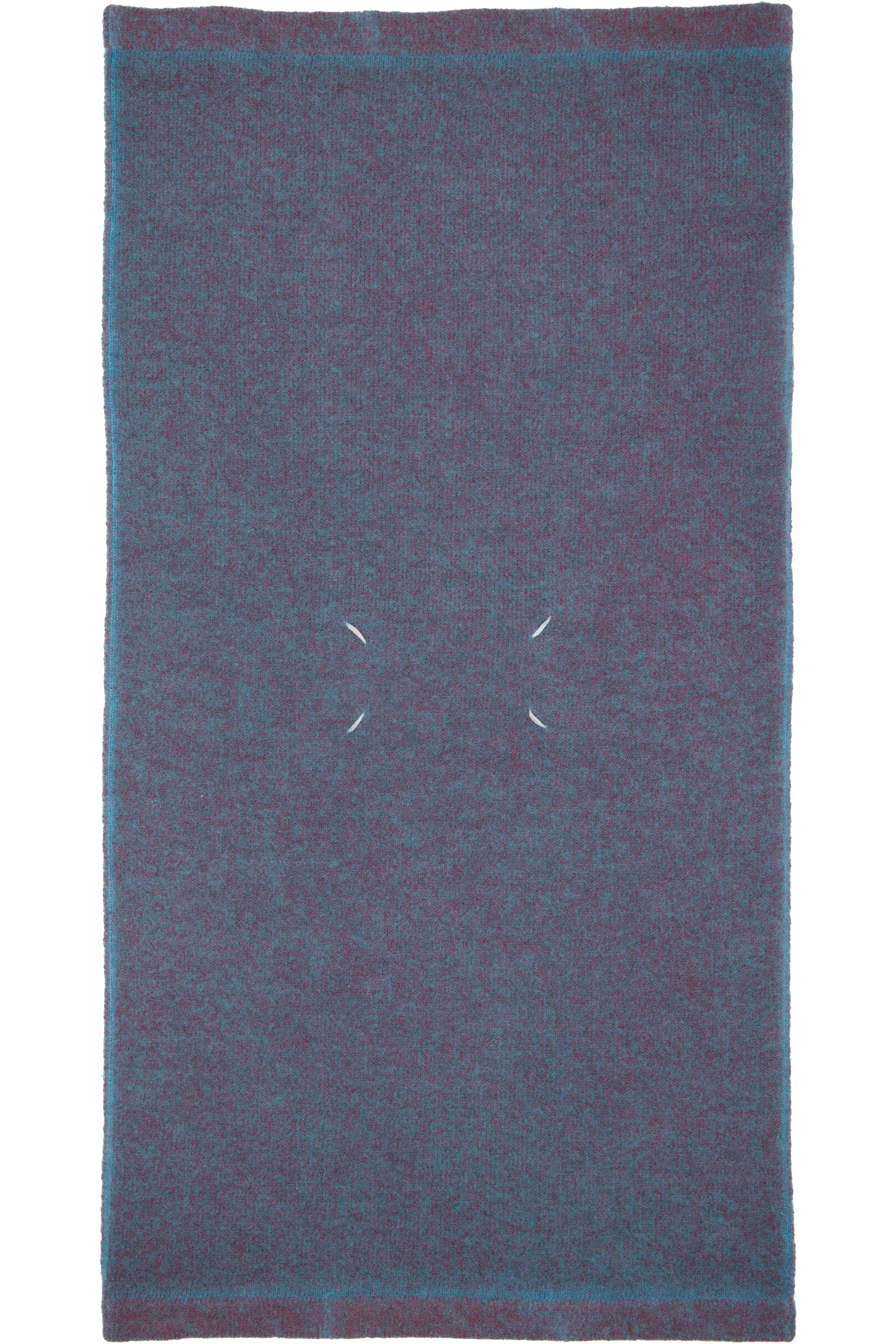 Maison Margiela - Écharpe bleue en tricot