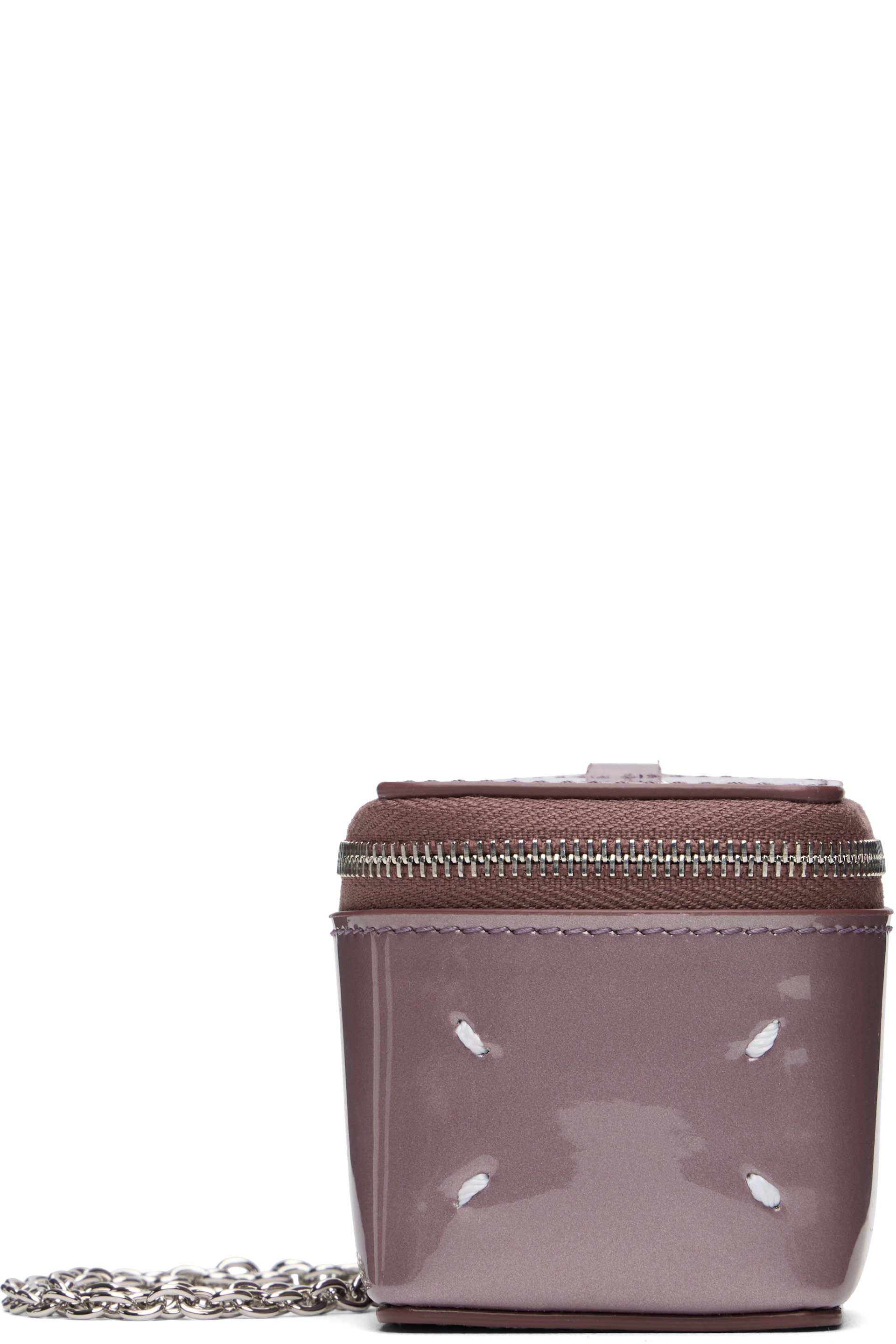 Maison Margiela - Mini sac cubique mauve à chaine