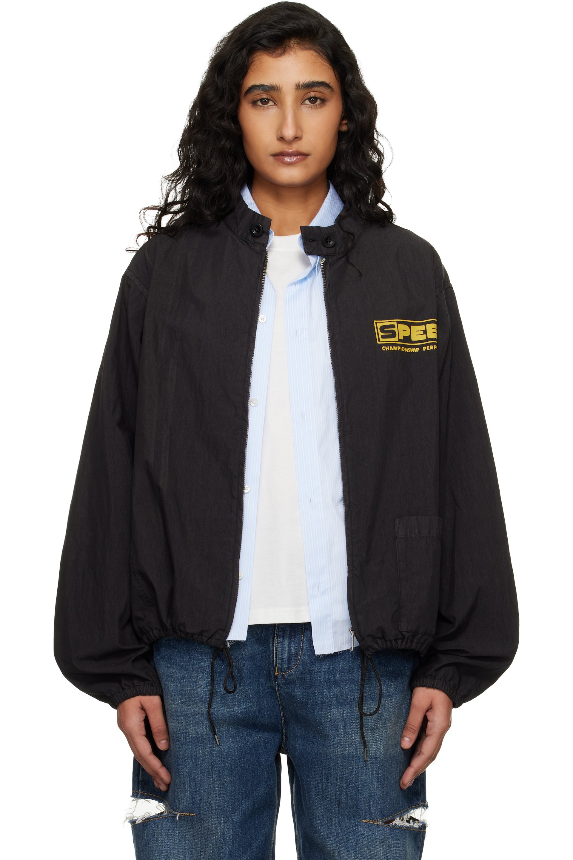 Maison Margiela - Blouson de sport rétro noir