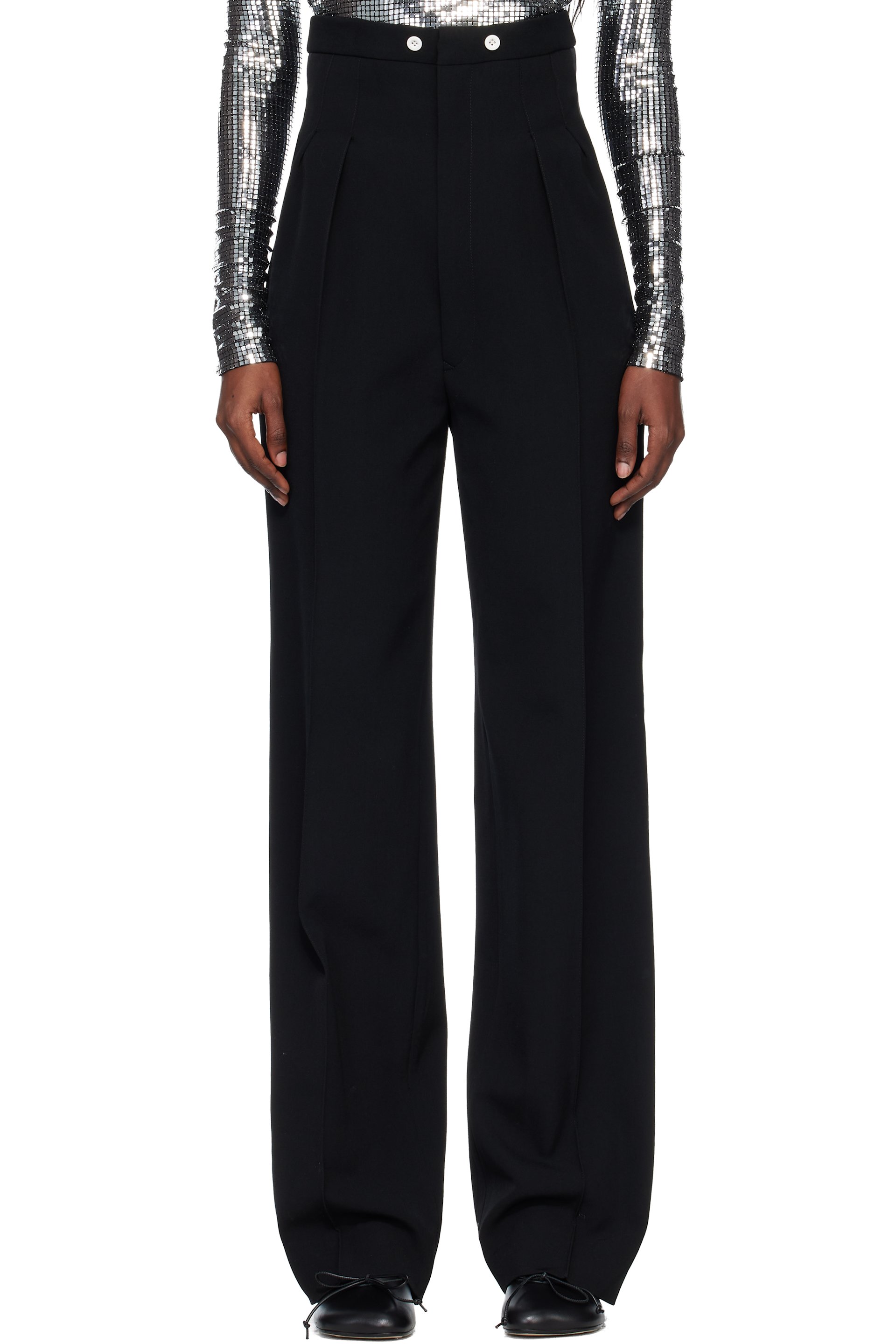 Maison Margiela - Pantalon noir en laine vierge