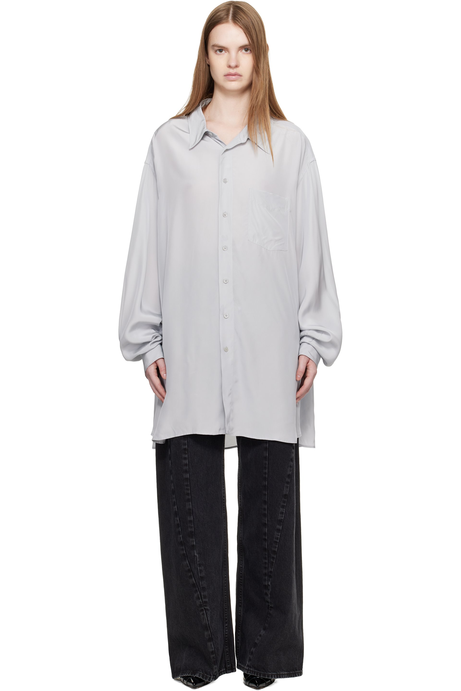 Maison Margiela - Chemise à manches longues grise