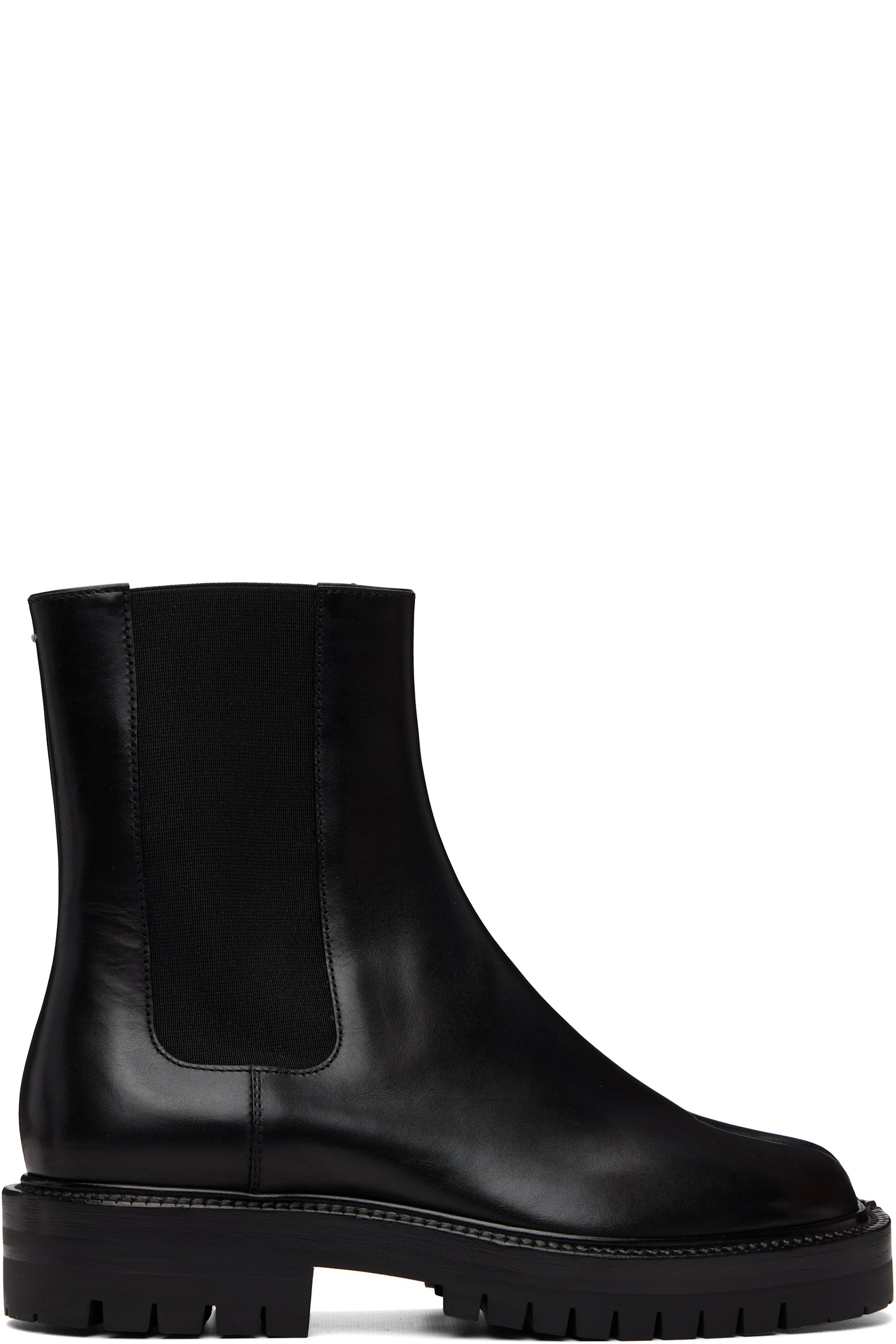 Maison Margiela - Bottes chelsea County noires à bout Tabi