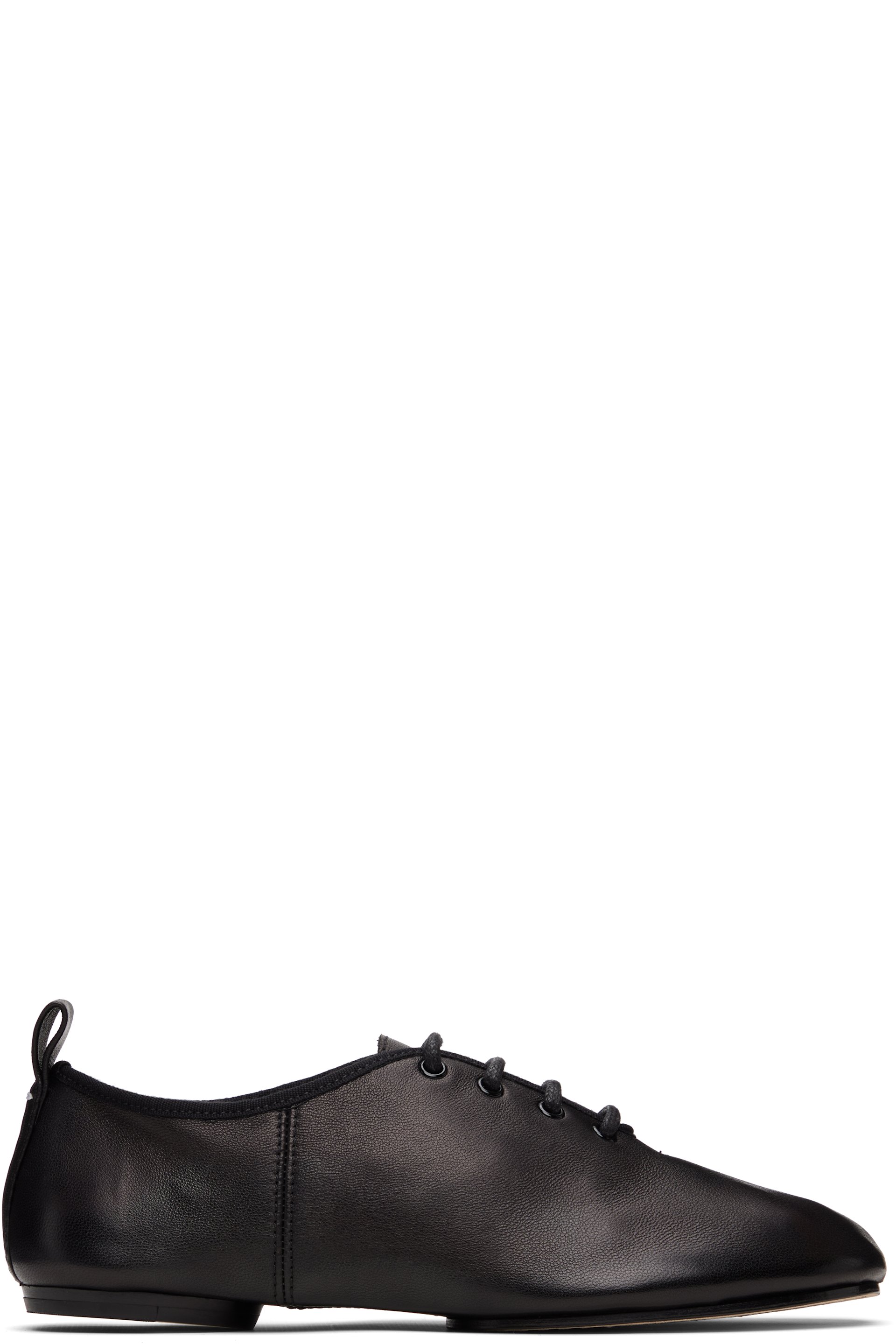 Maison Margiela - Derbys Jazz noires à laçage et à bout Tabi