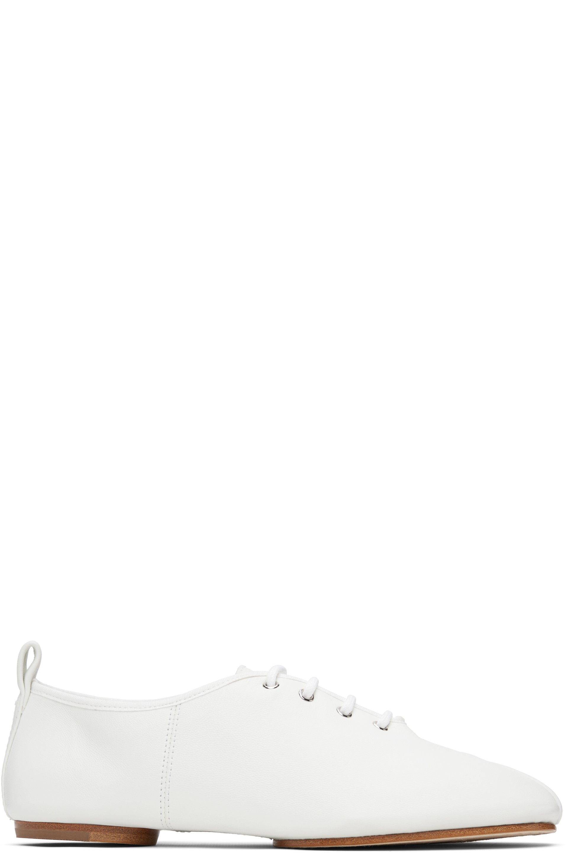 Maison Margiela - Derbys Jazz blancs à laçage et à bout Tabi
