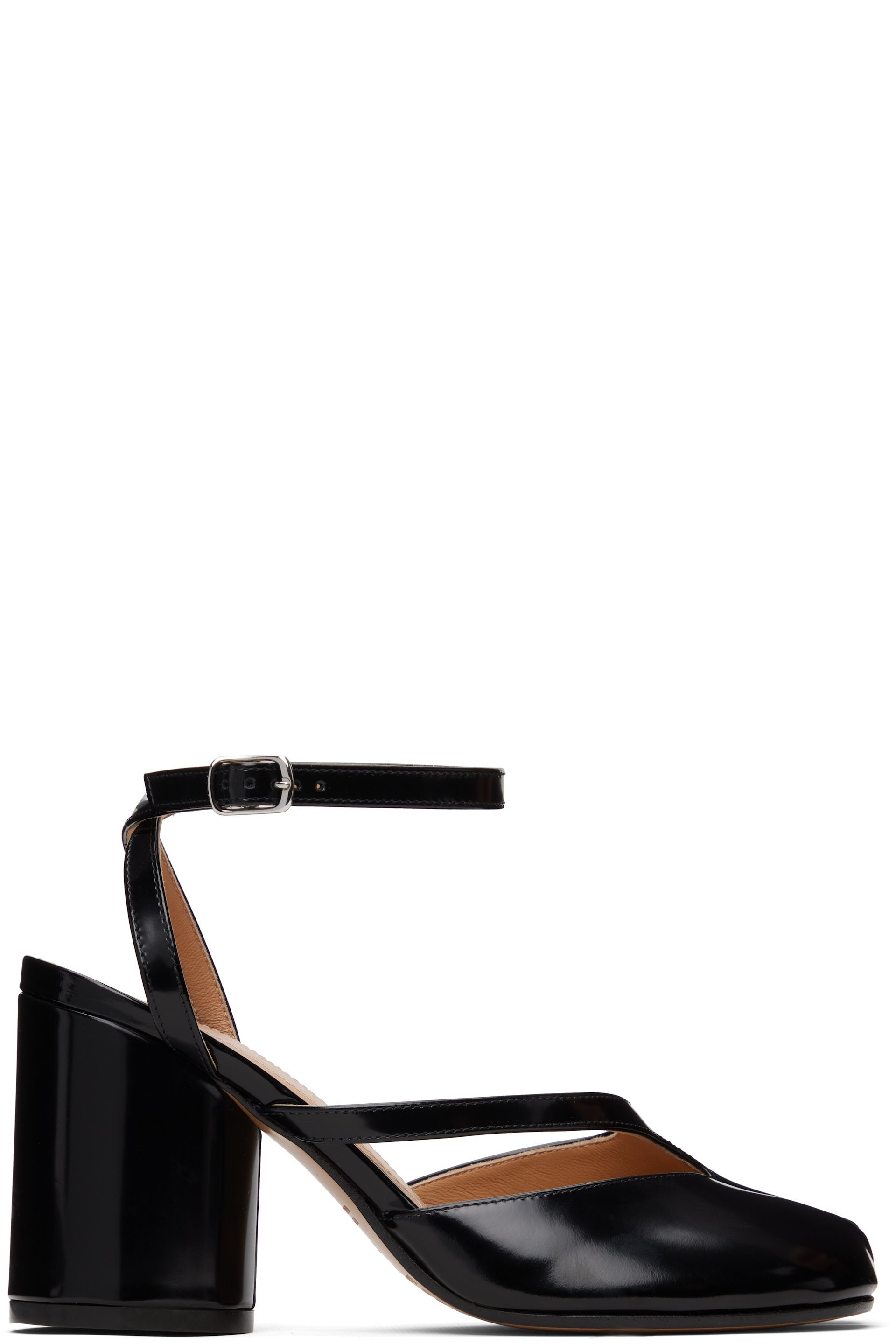Maison Margiela - Chaussures à talon bottier noires à bout Tabi