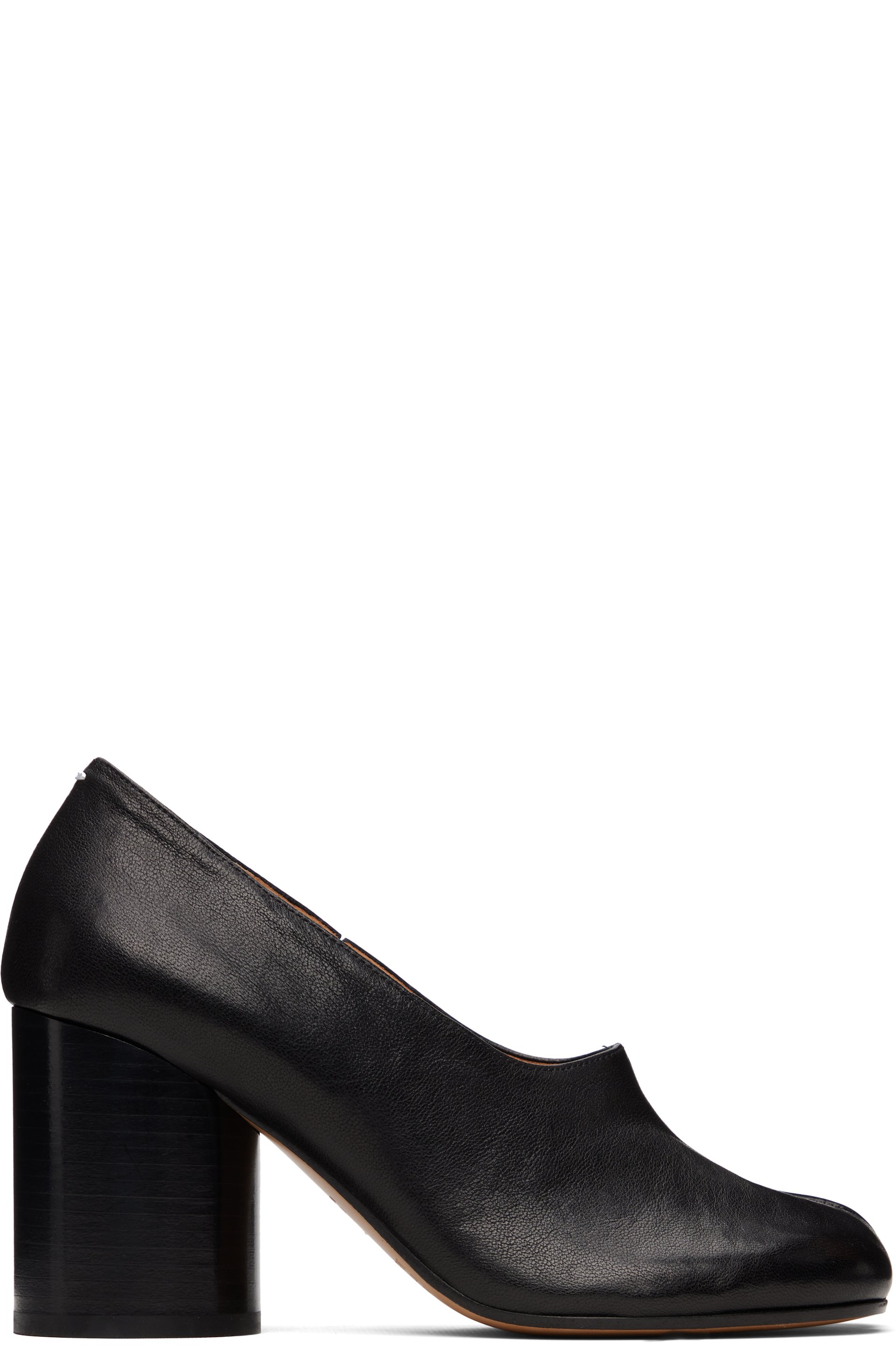 Maison Margiela - Chaussures décolletées à talon noires à bout Tabi