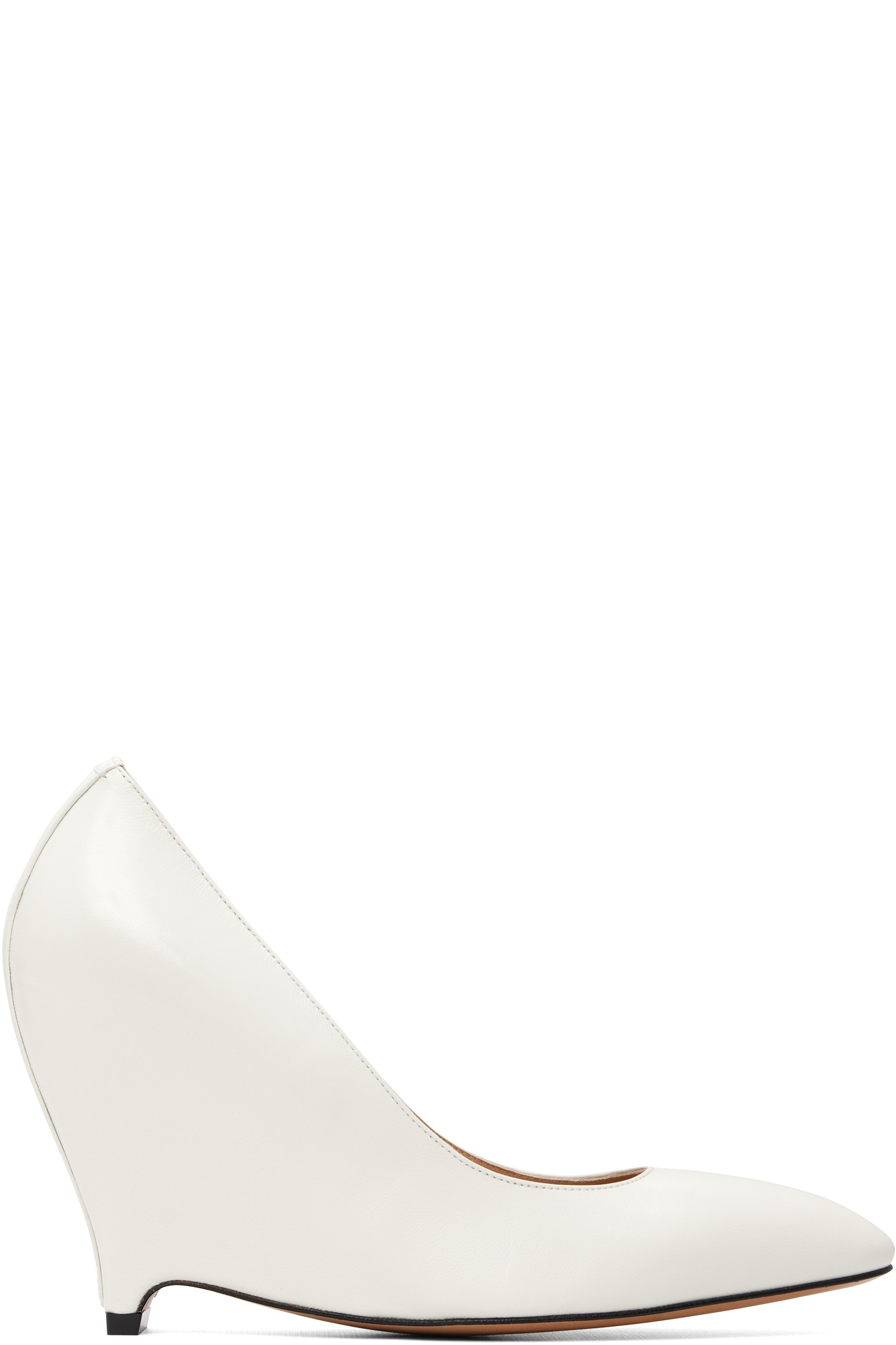 Maison Margiela - White Heel-less Pump Heels