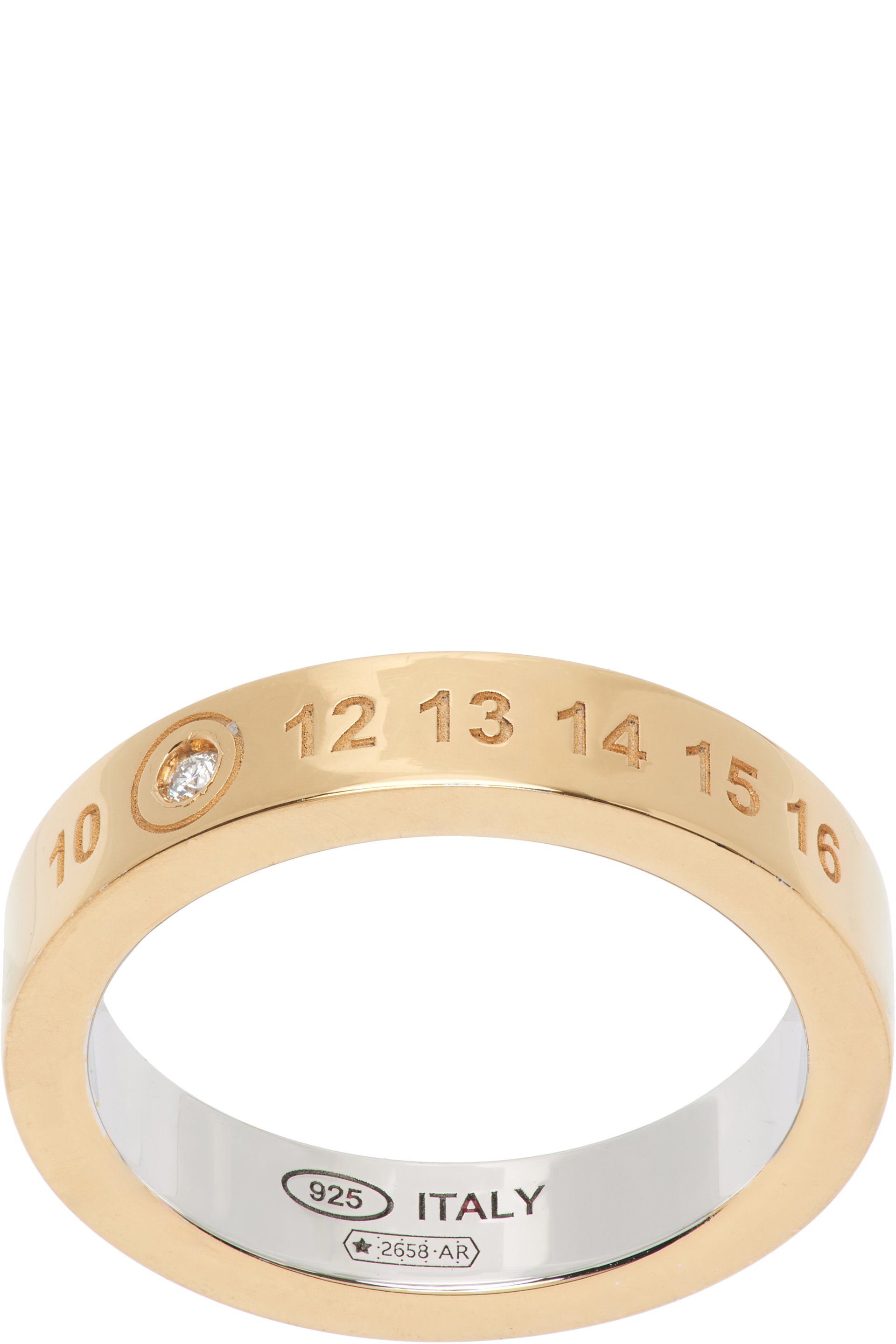 Maison Margiela - Bague à diamant et logo numérique