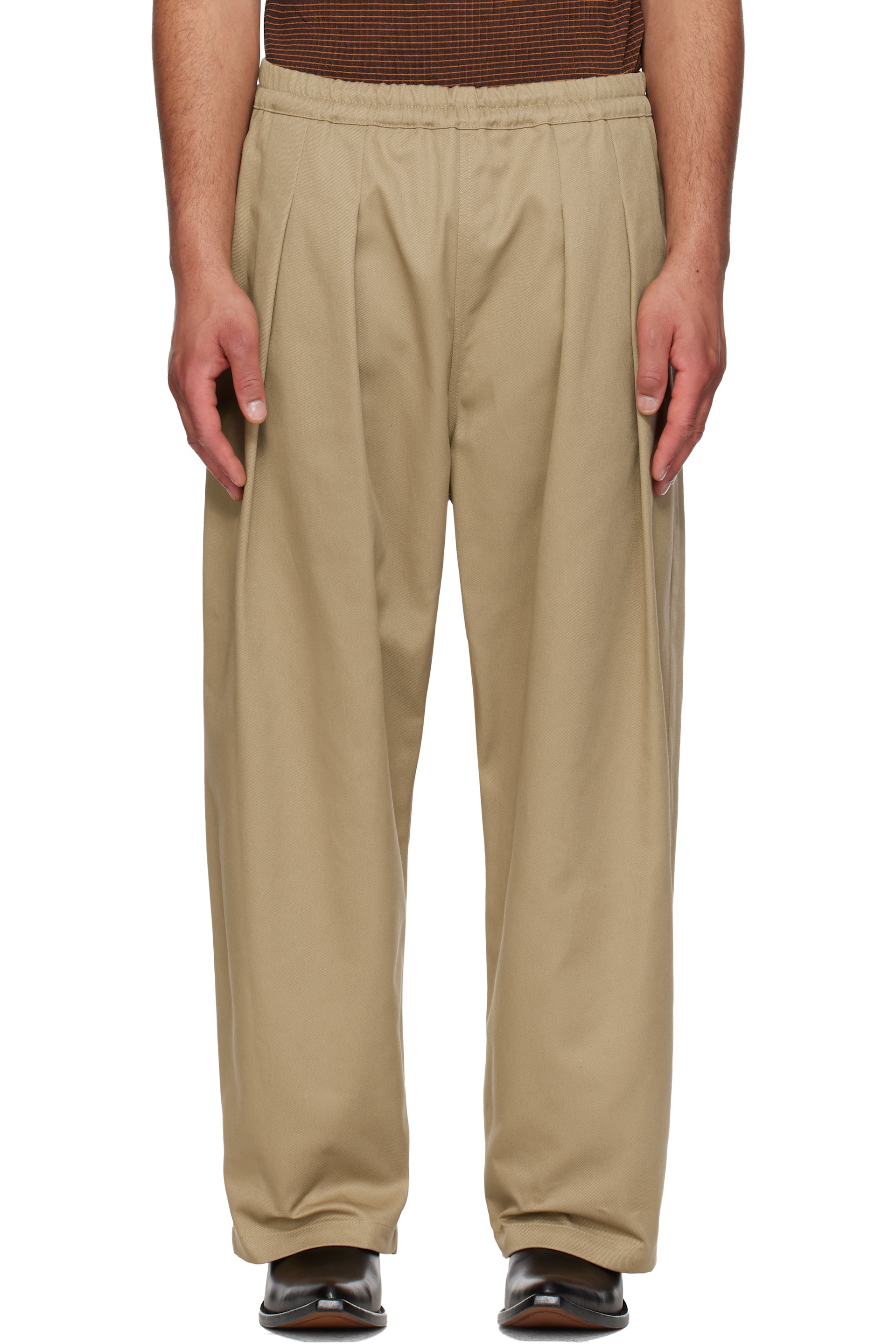 Maison Margiela - Beige Dropped-Rise Trousers
