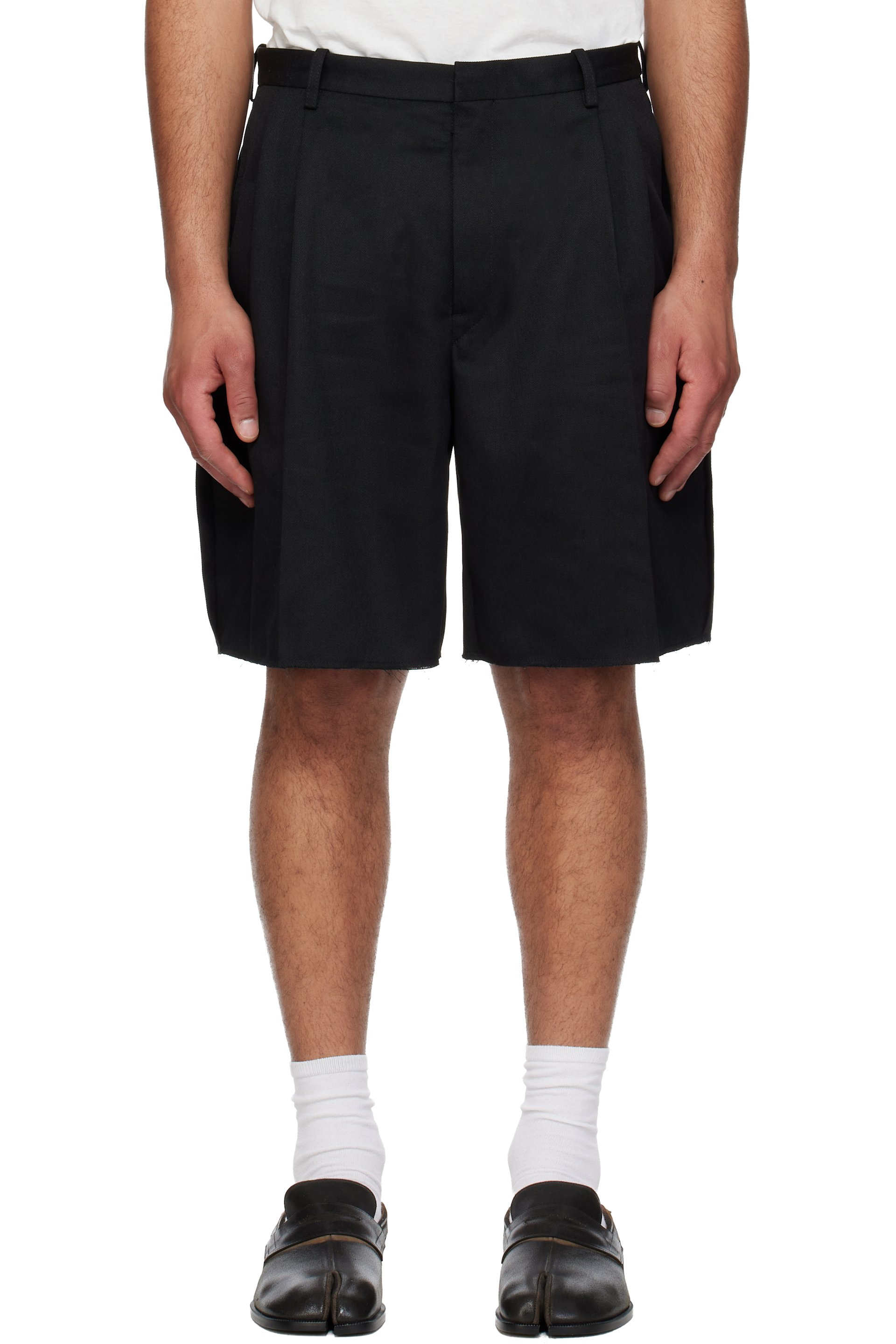 Maison Margiela - Black Tailored Cotton Shorts