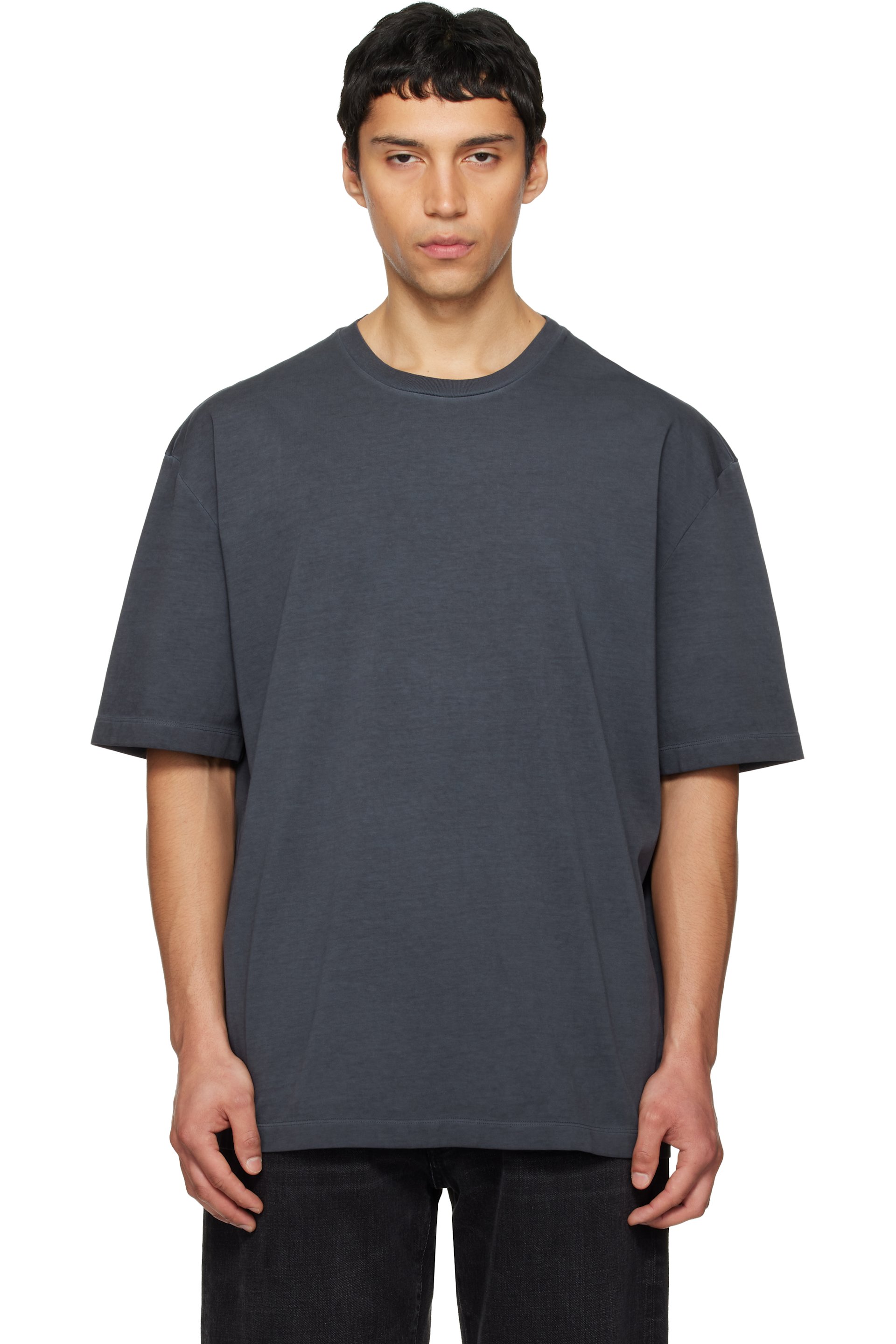 Maison Margiela - T-shirt gris à effet délavé