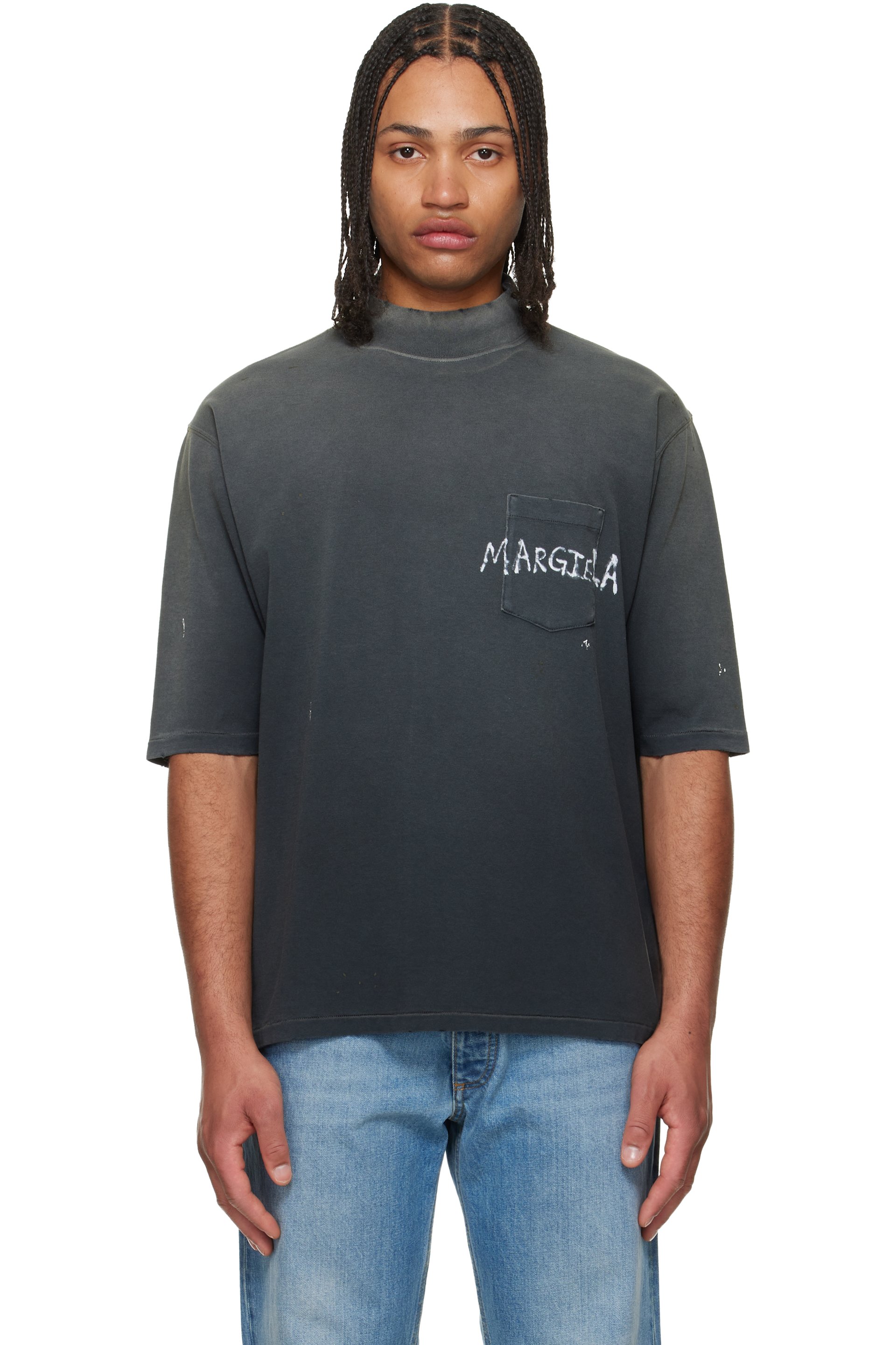 トップス maison martin Margiela Maison Martin Margiela grey jumper made of a turtleneck jumper