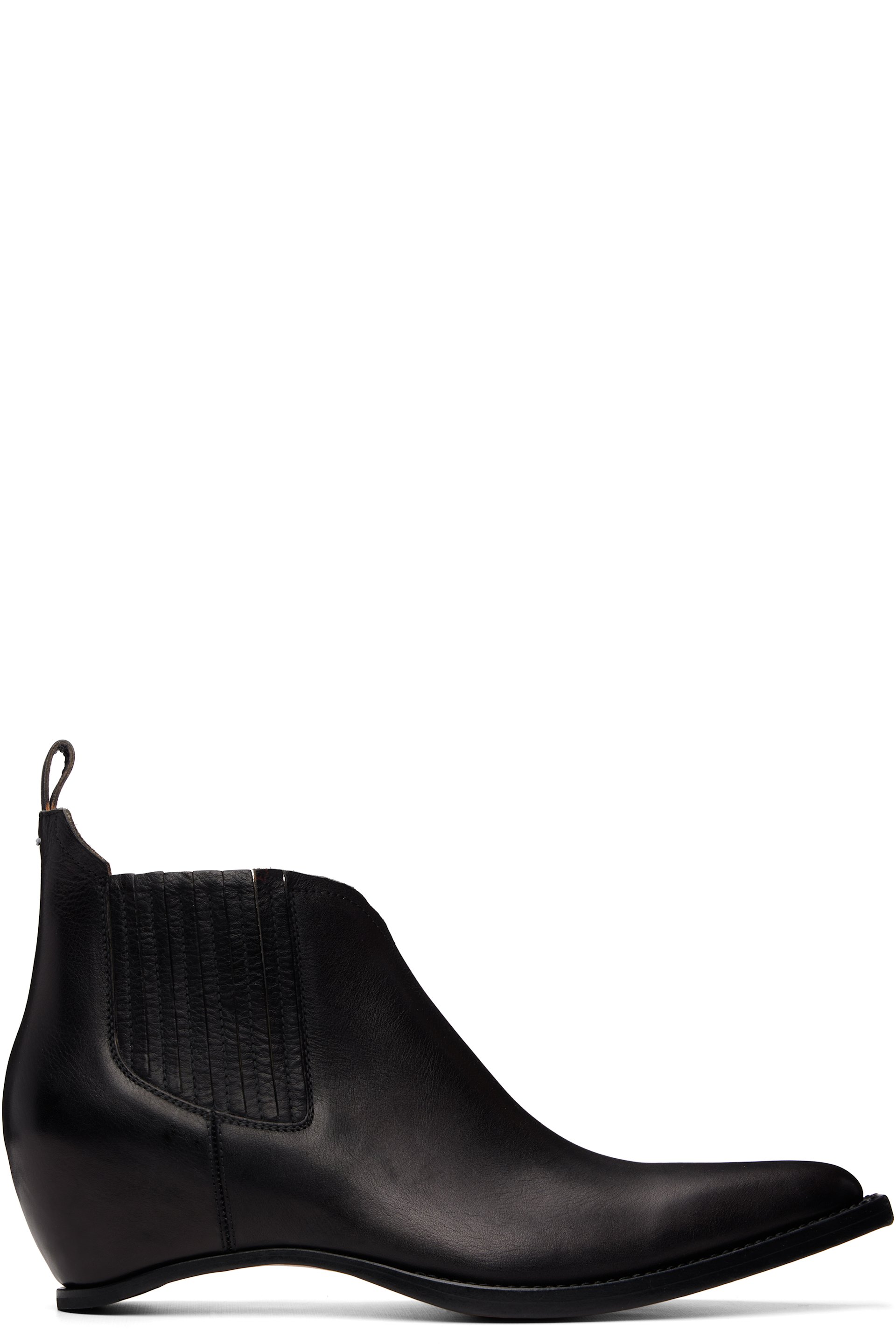 Maison Margiela - Black Heel-Less Western Chelsea Boots
