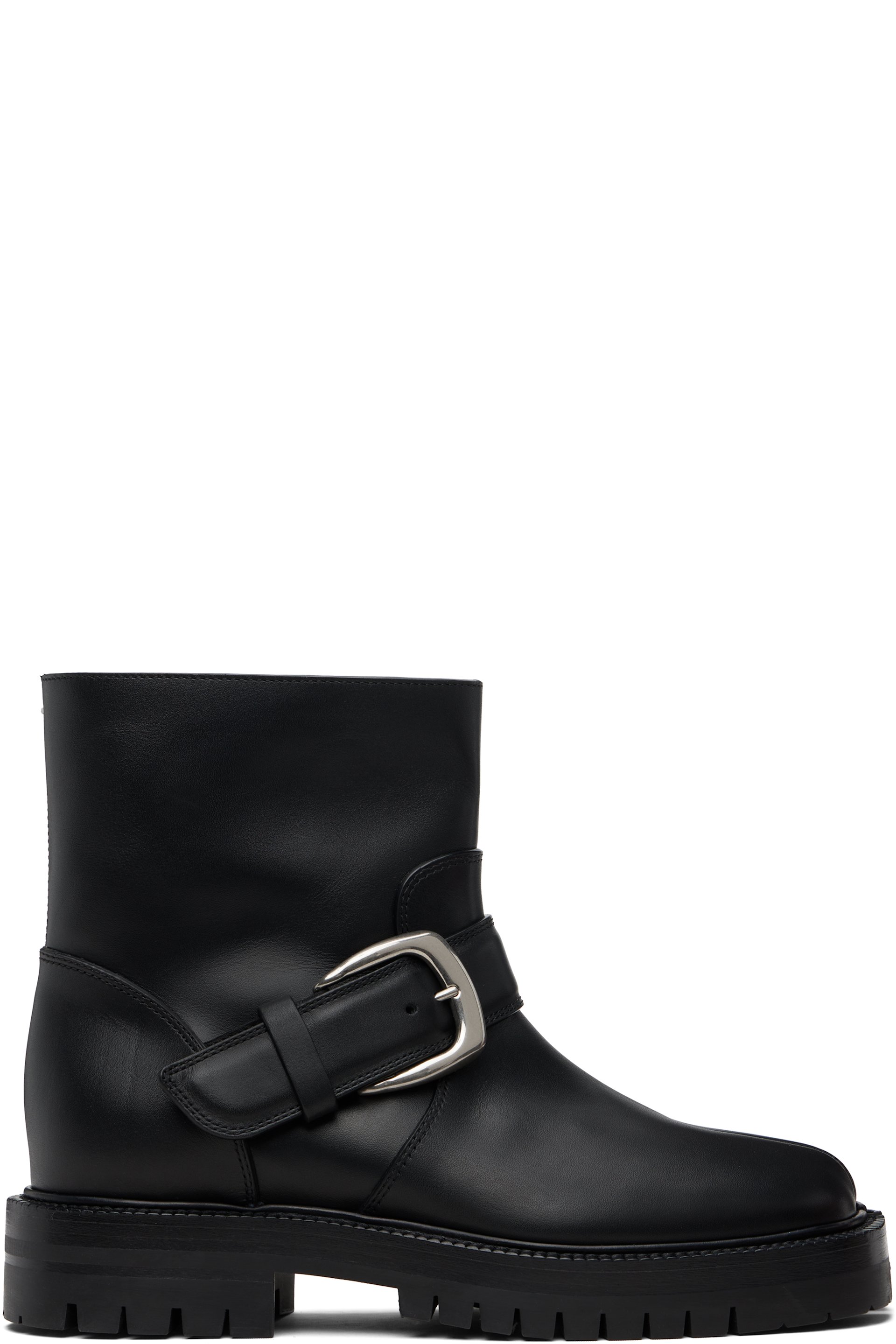 Maison Margiela - Black Tabi County Buckle Ankle Boots