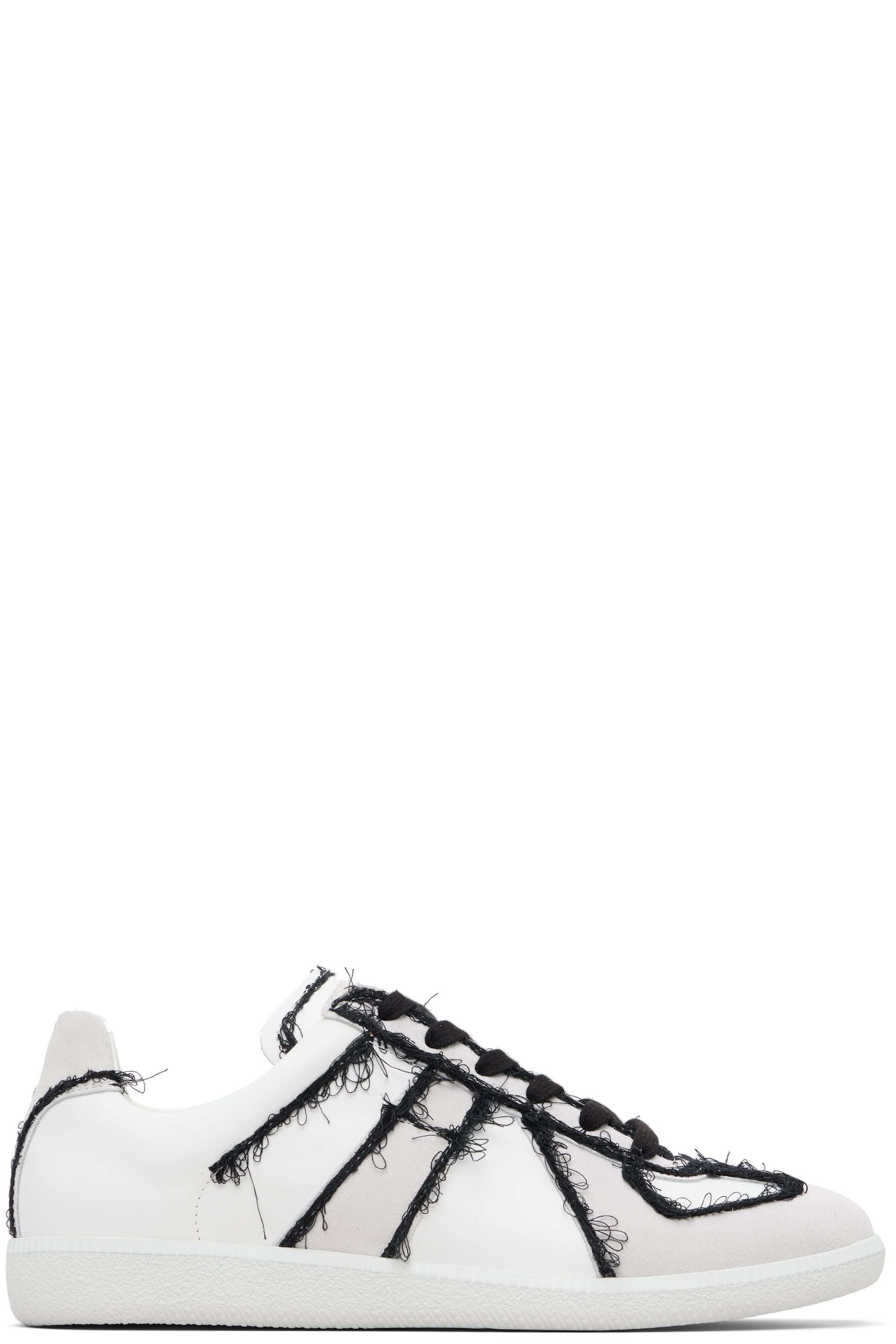 Maison Margiela - Off-White Replica Embroidery Sneakers