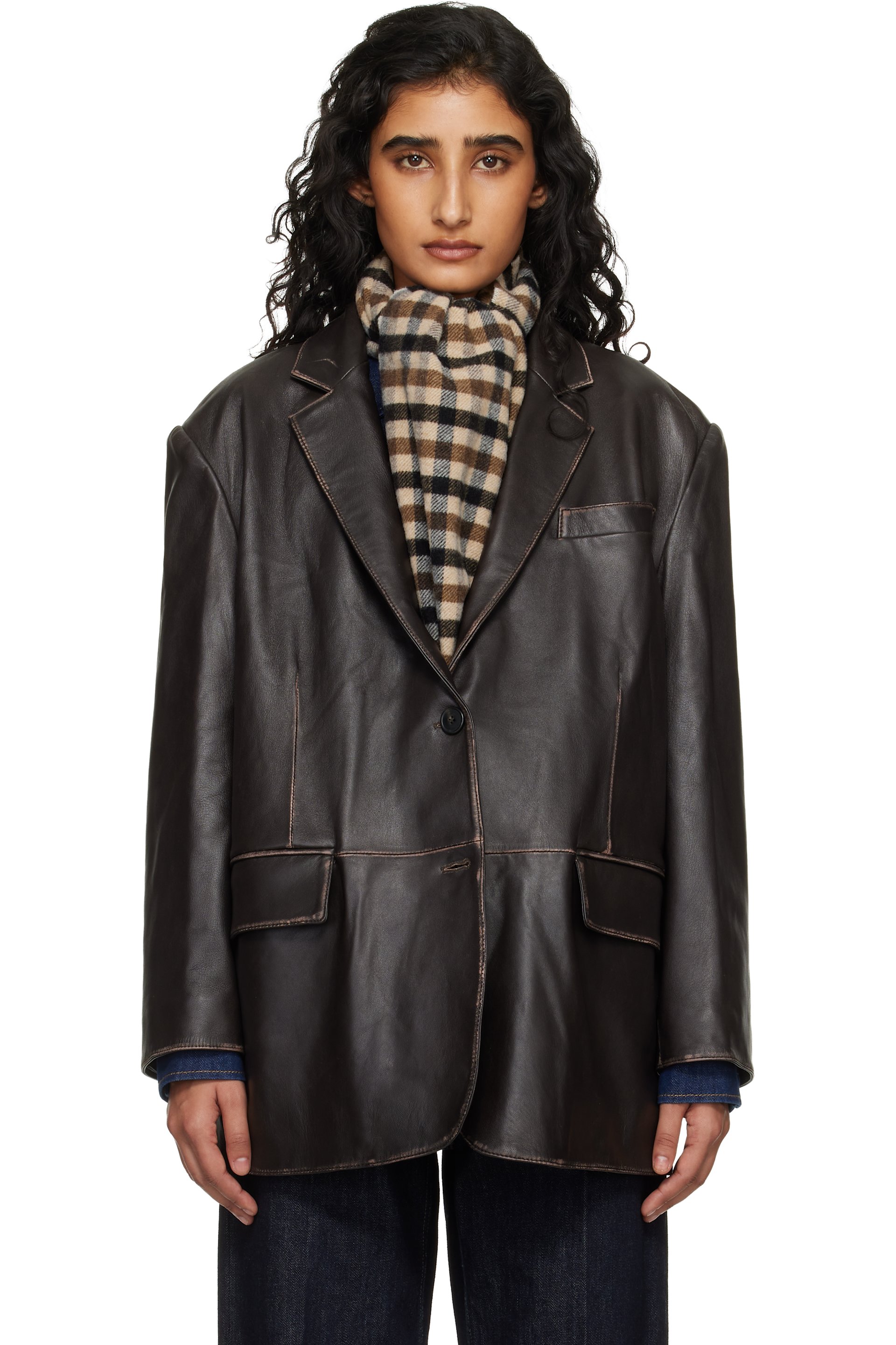ウィメンズ用 Weekend Max Mara レザー ジャケット | SSENSE 日本