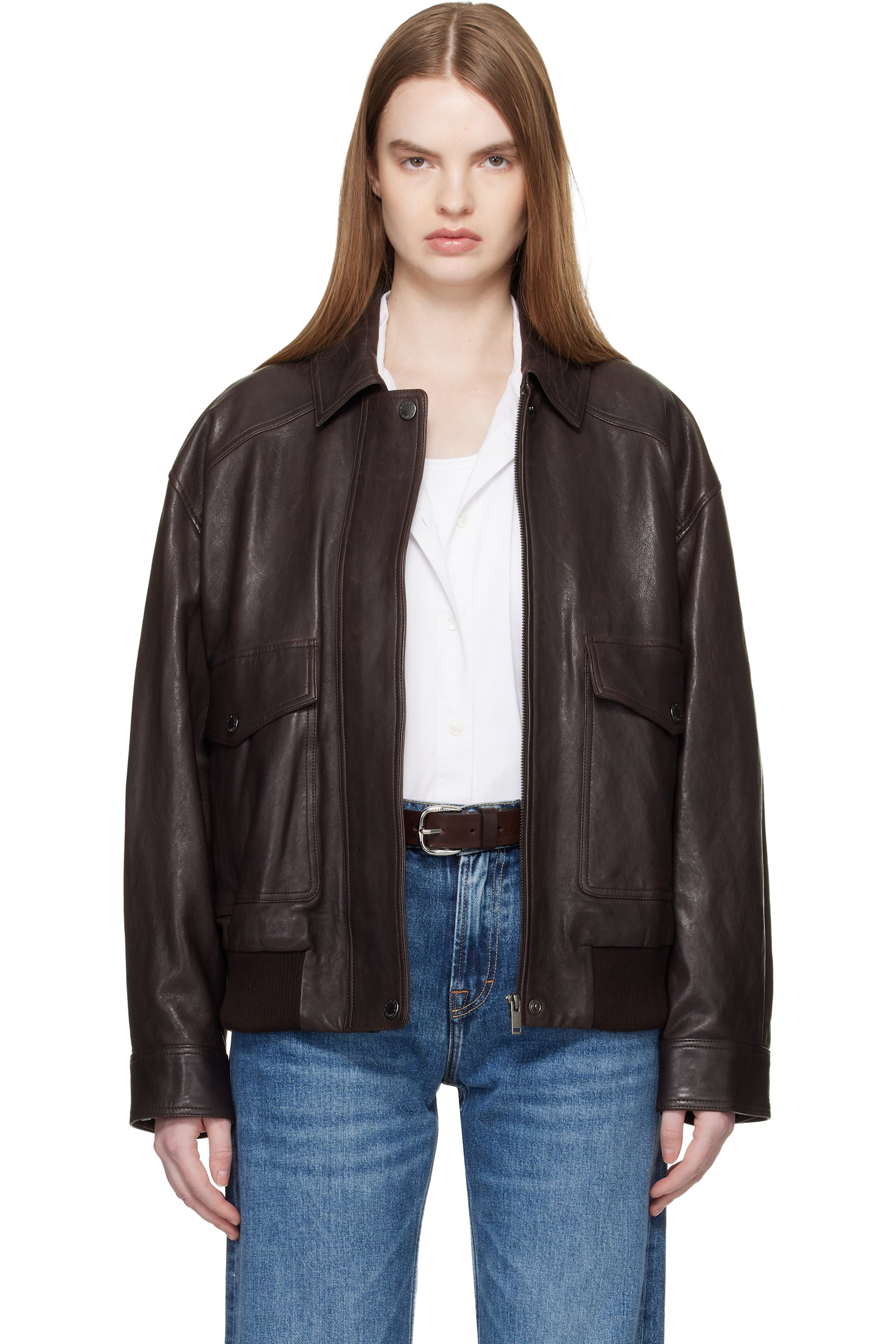ウィメンズ用 Weekend Max Mara レザー ジャケット | SSENSE 日本