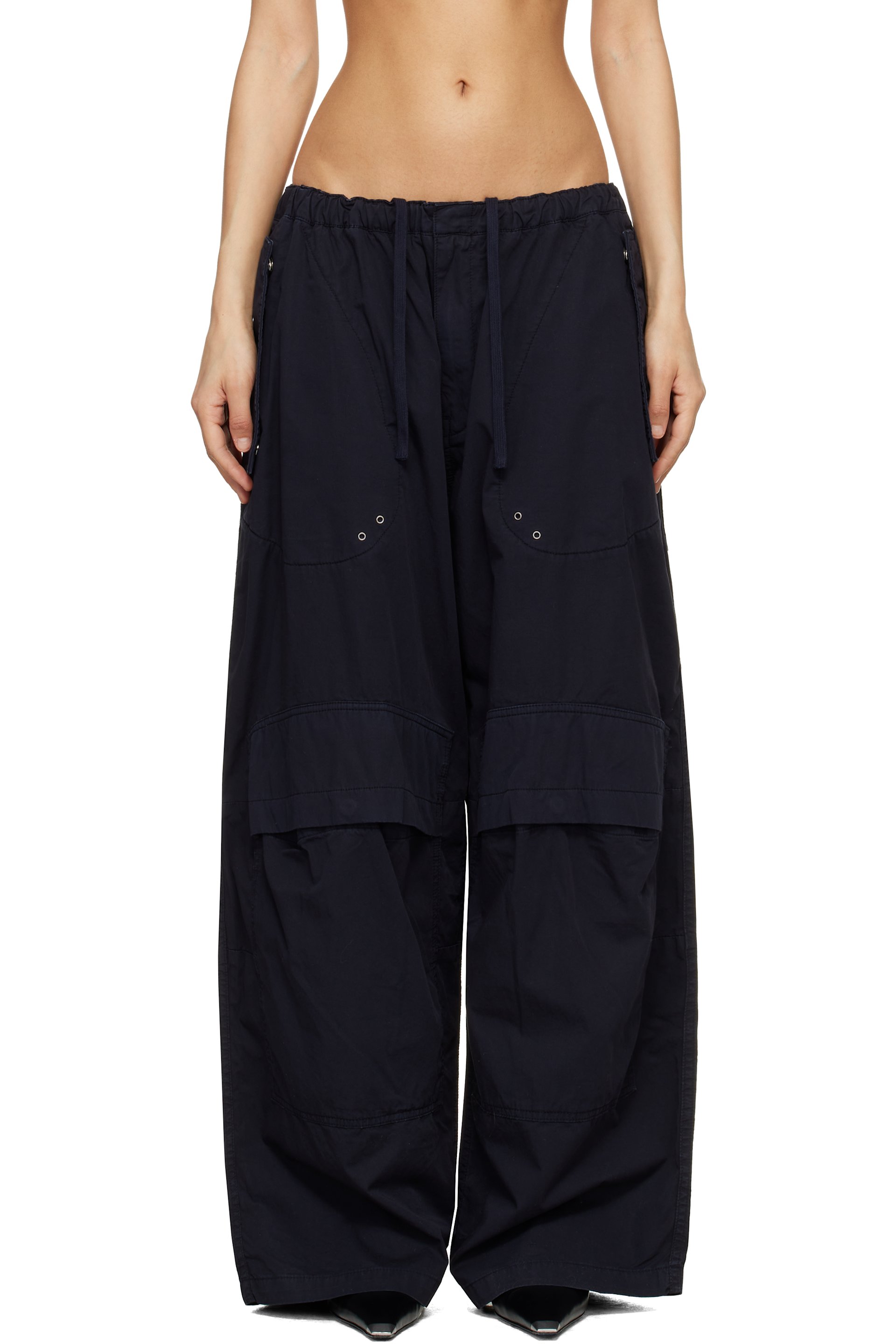 Alexander Wang - Black Articulated Mid-Rise Cargo Pants