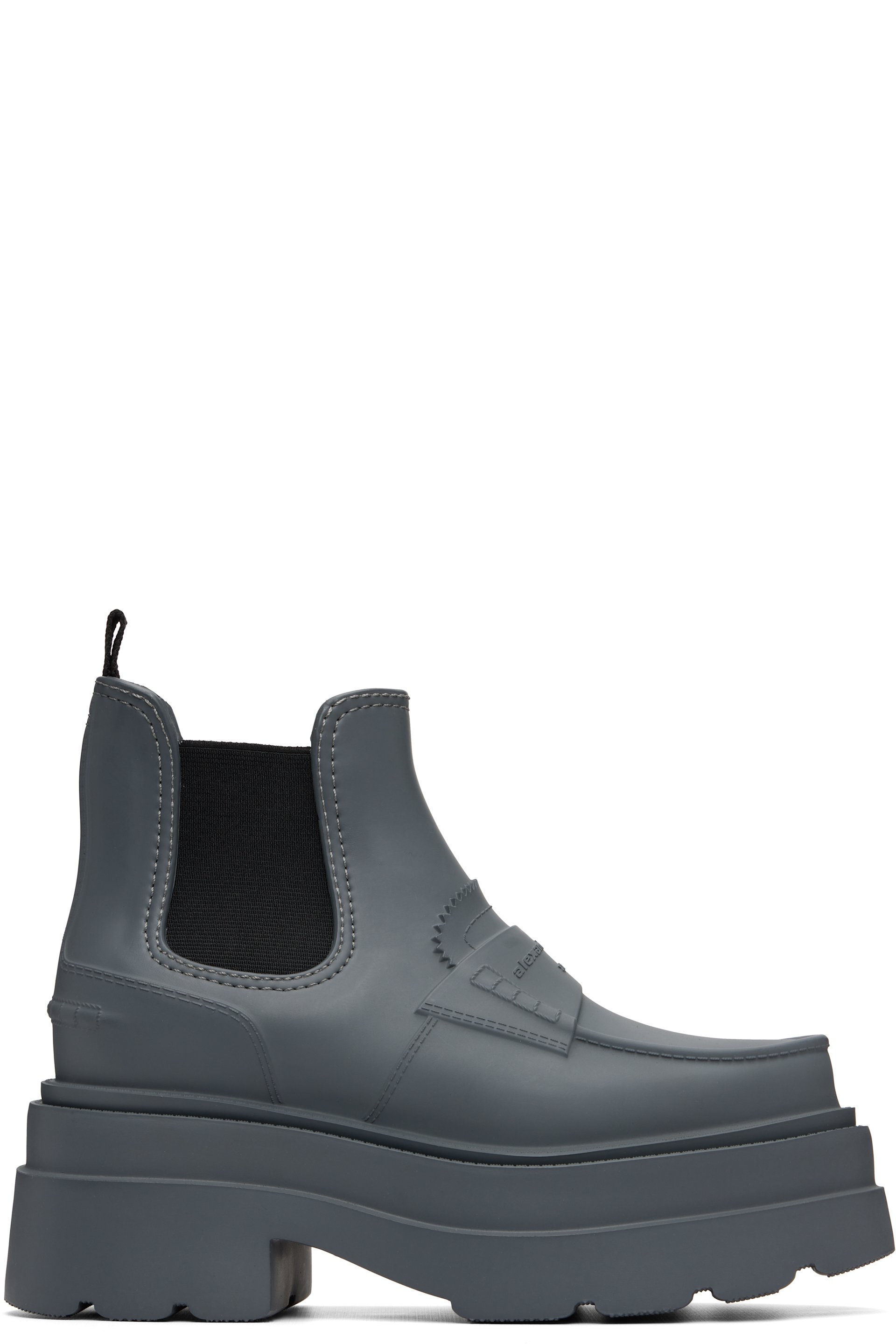 Alexander Wang - Gray Carter Platform Rain Boots