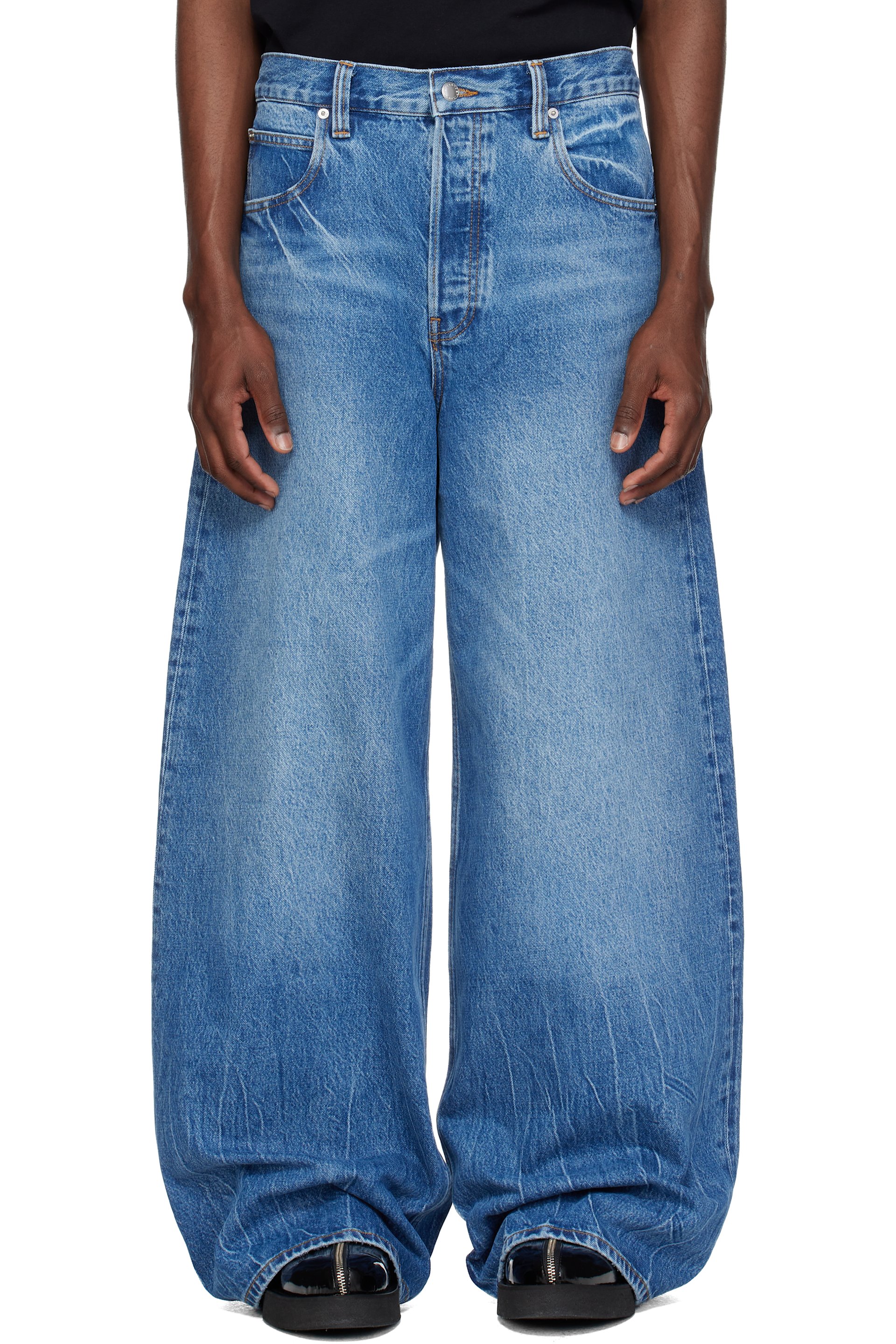 Alexander Wang - Jean ample Surge bleu à taille basse