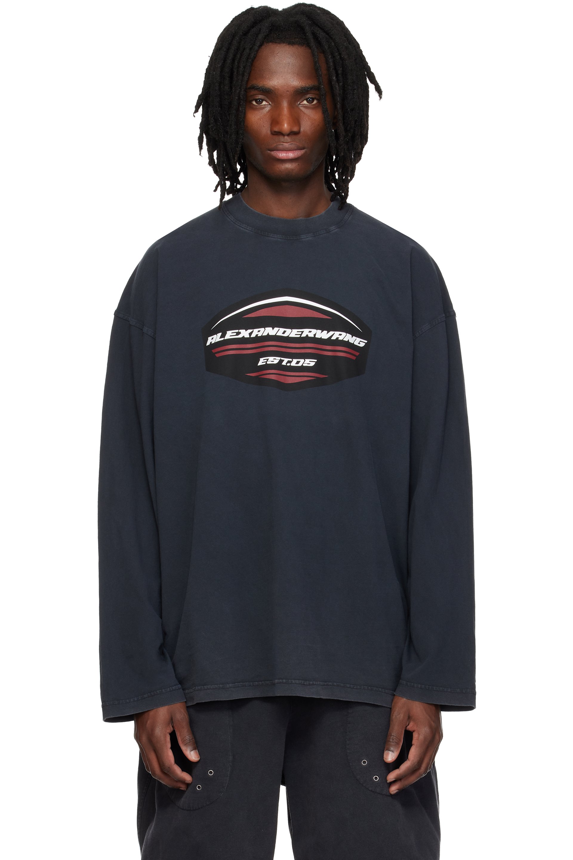 Alexander Wang - T-shirt à manches longues noir à images
