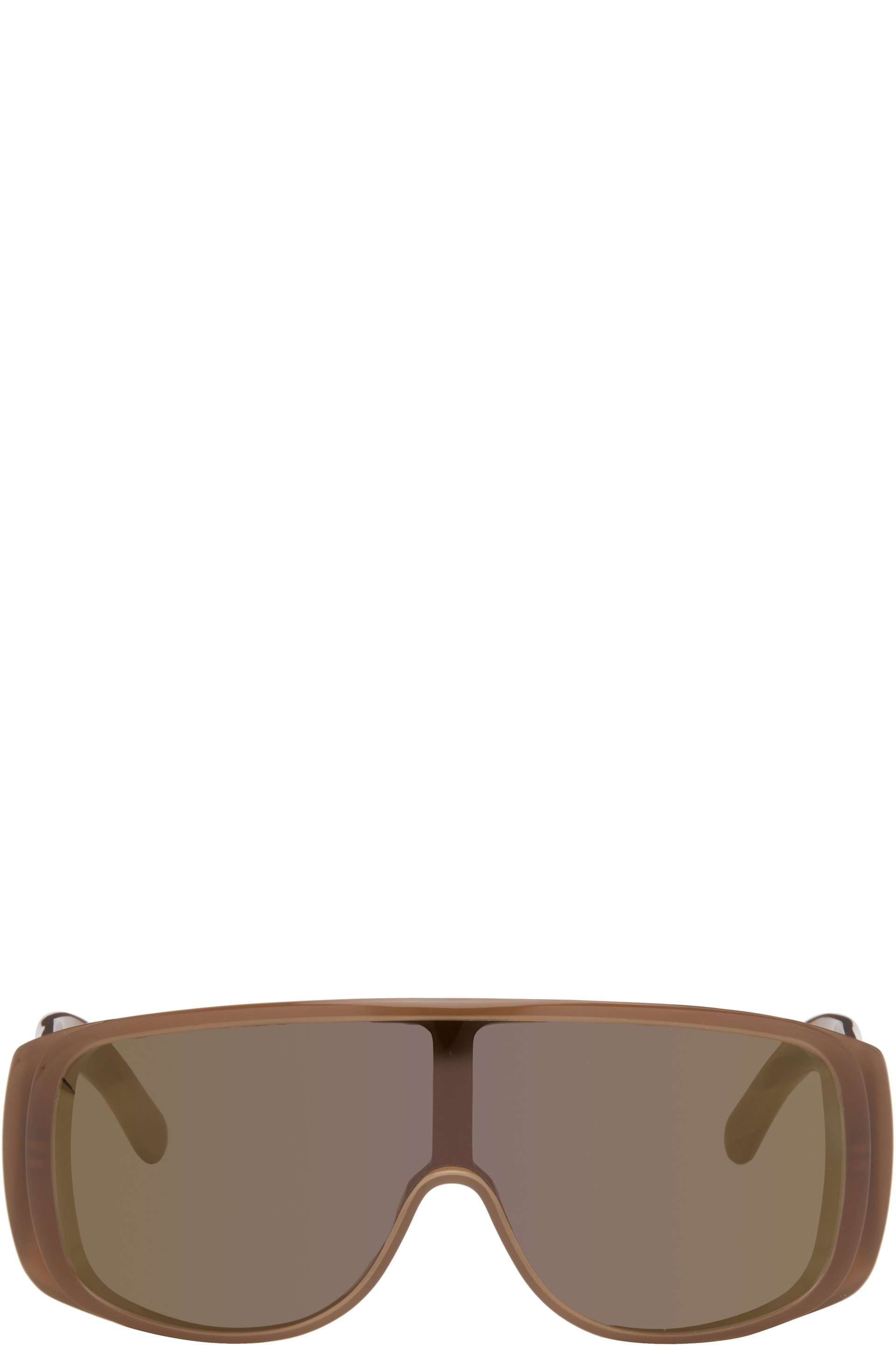 MM6 Maison Margiela - Lunettes de soleil de style visière brunes