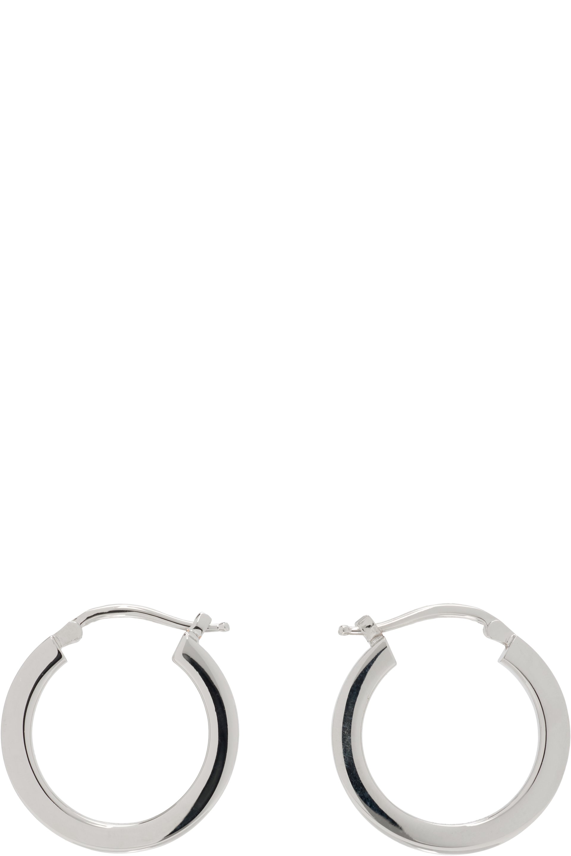 MM6 Maison Margiela - Boucles d'oreilles à anneau à logo numérique