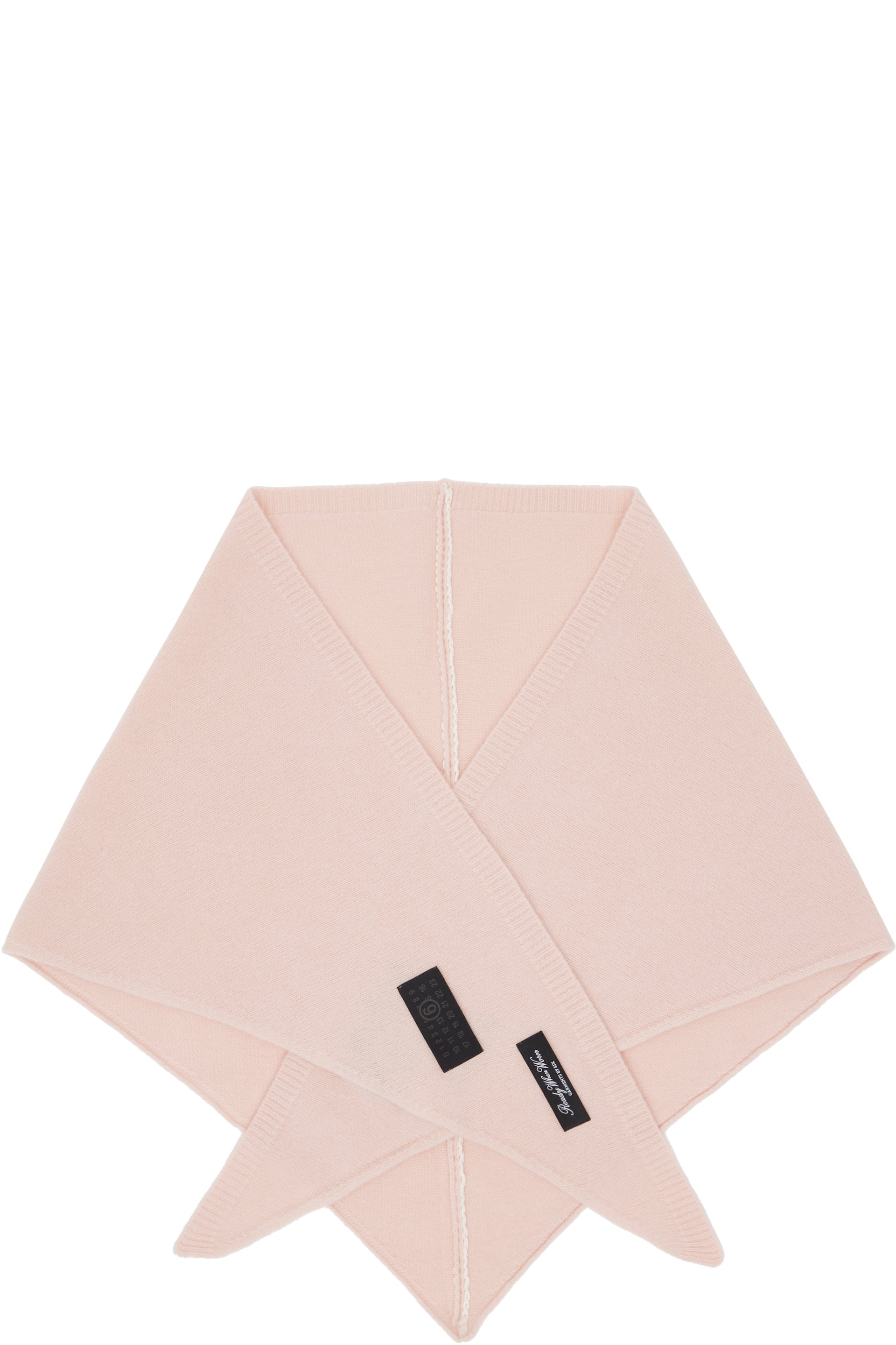 MM6 Maison Margiela - Écharpe rose en laine mélangée