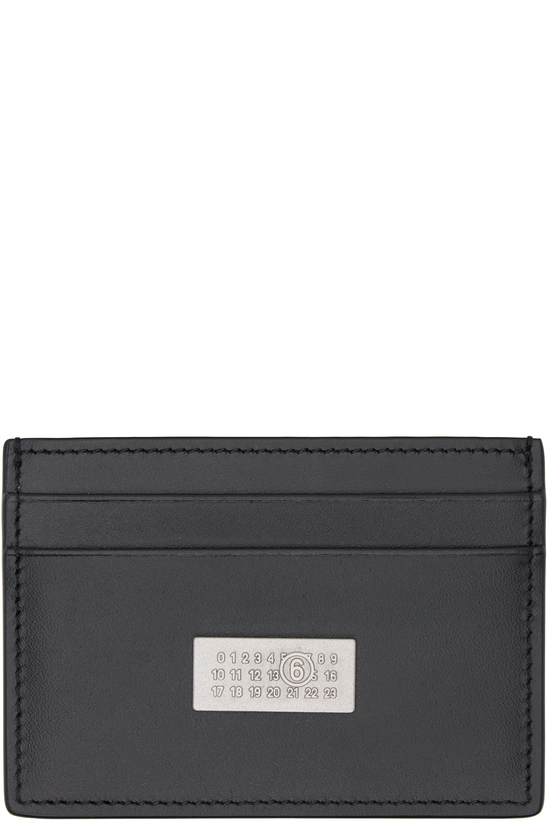 MM6 Maison Margiela - Black Numeric Leather Card Holder