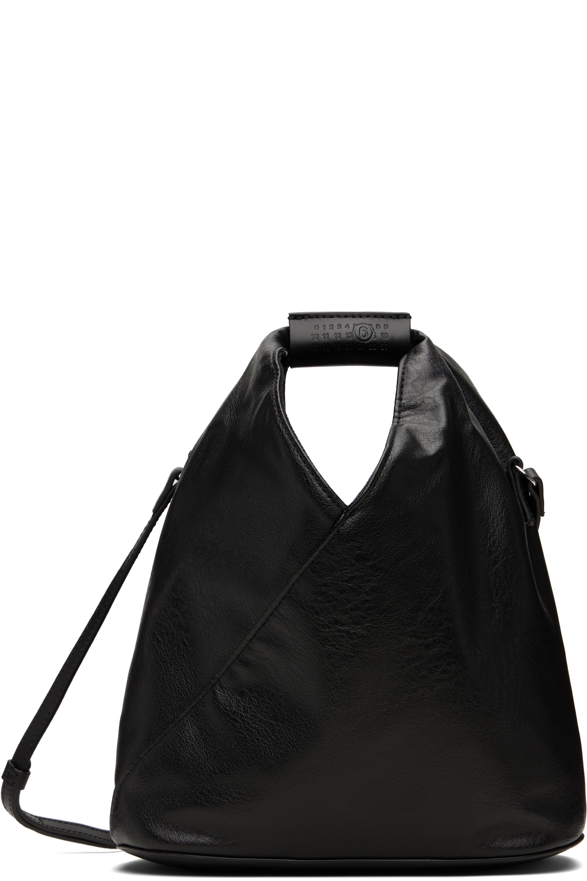 MM6 Maison Margiela: ブラック Triangle クロスボディバッグ | SSENSE