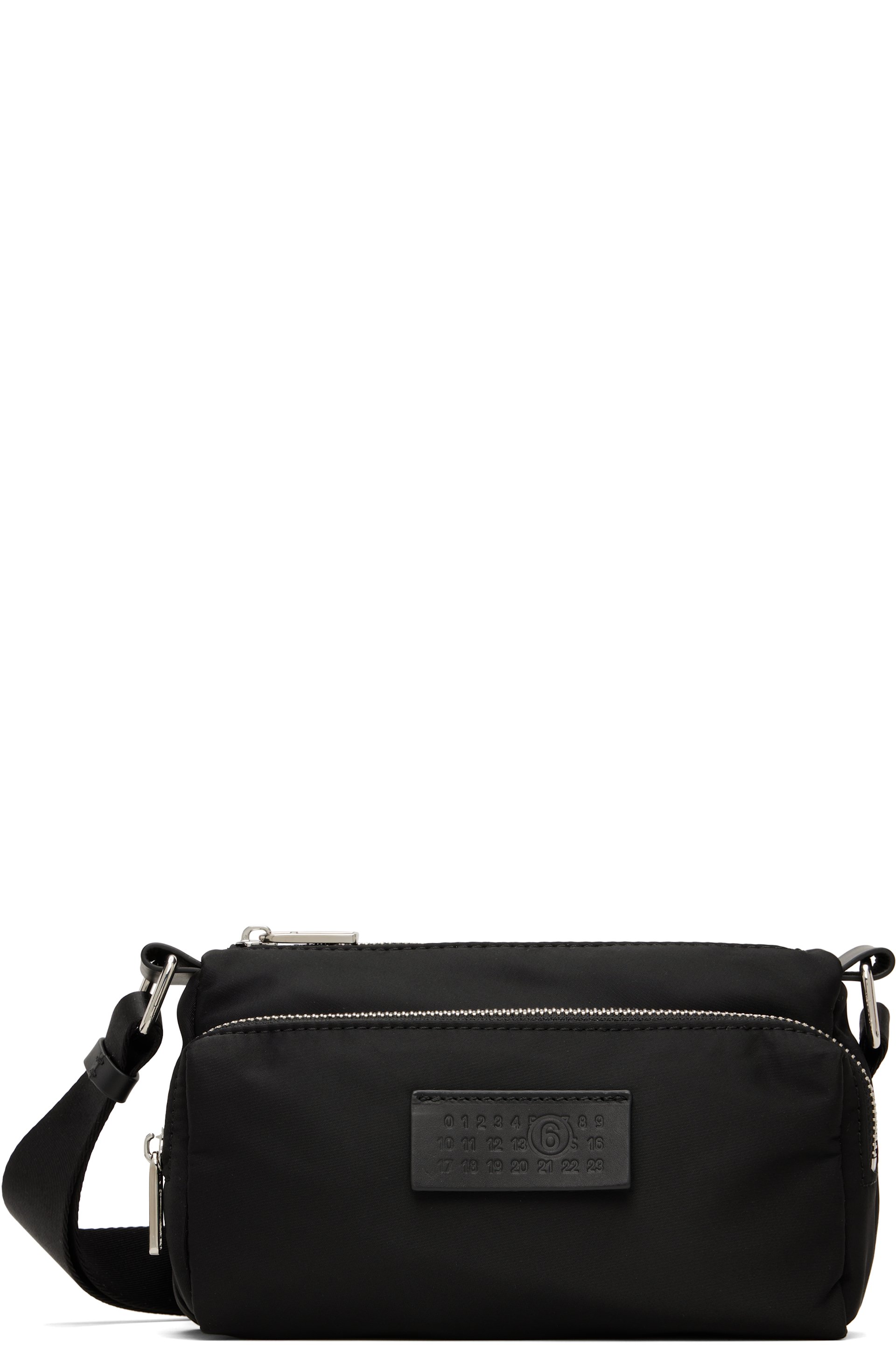 MM6 Maison Margiela - Sac à bandoulière noir en nylon à poches