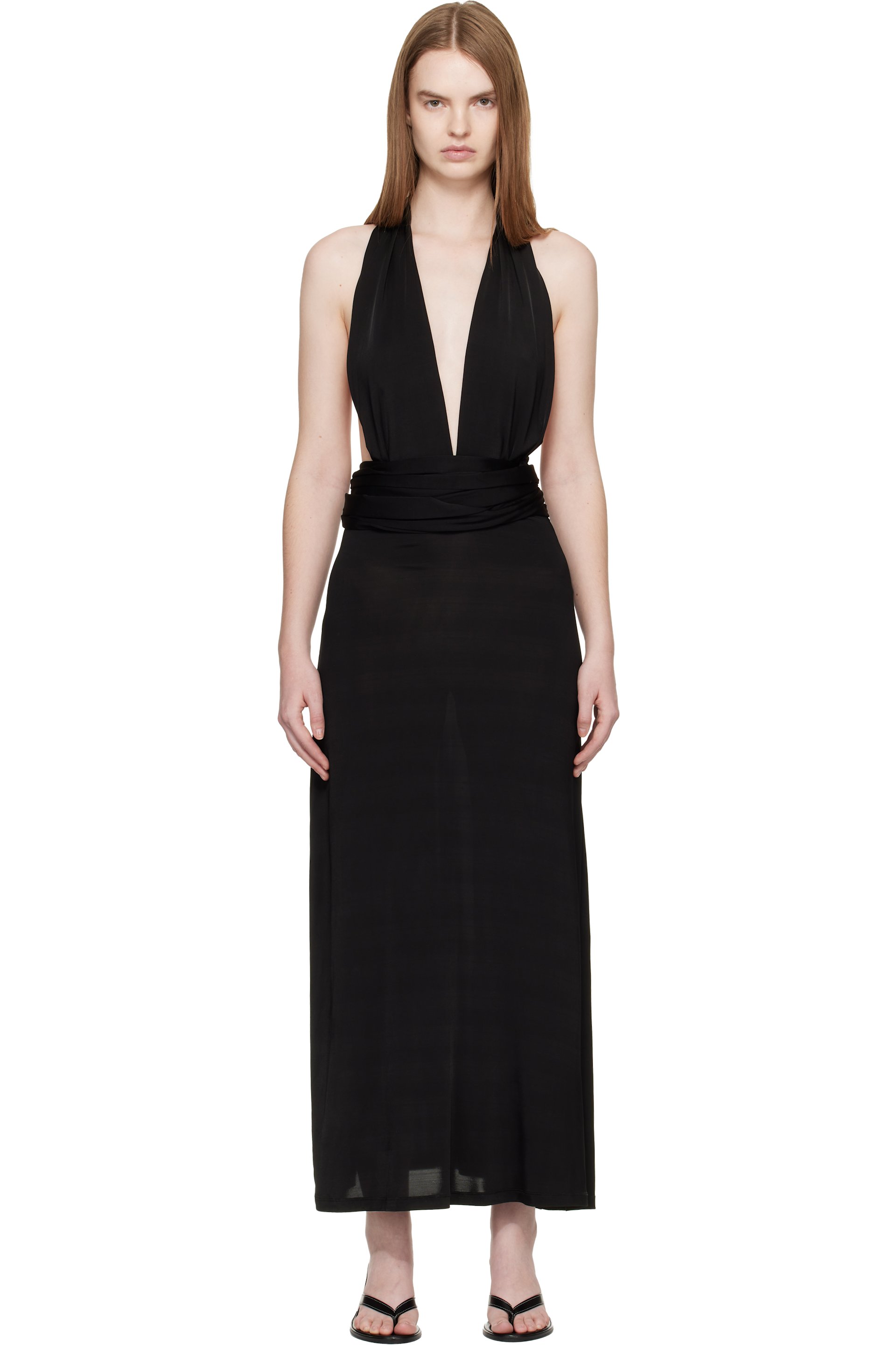 Aya Muse - Robe midi Zirra noire