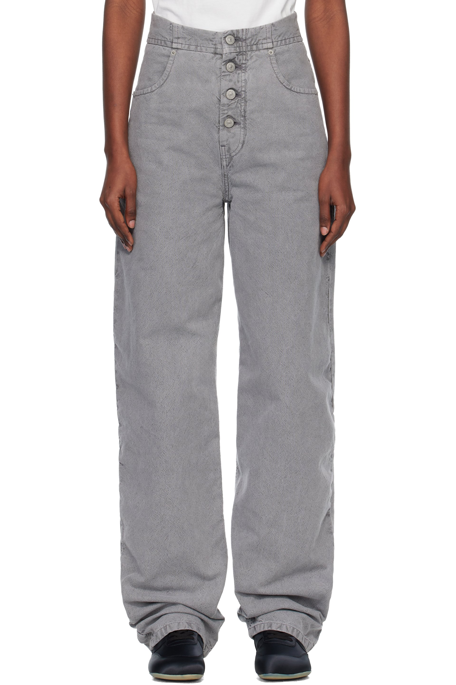 MM6 Maison Margiela - Jean gris teint à l'indigo