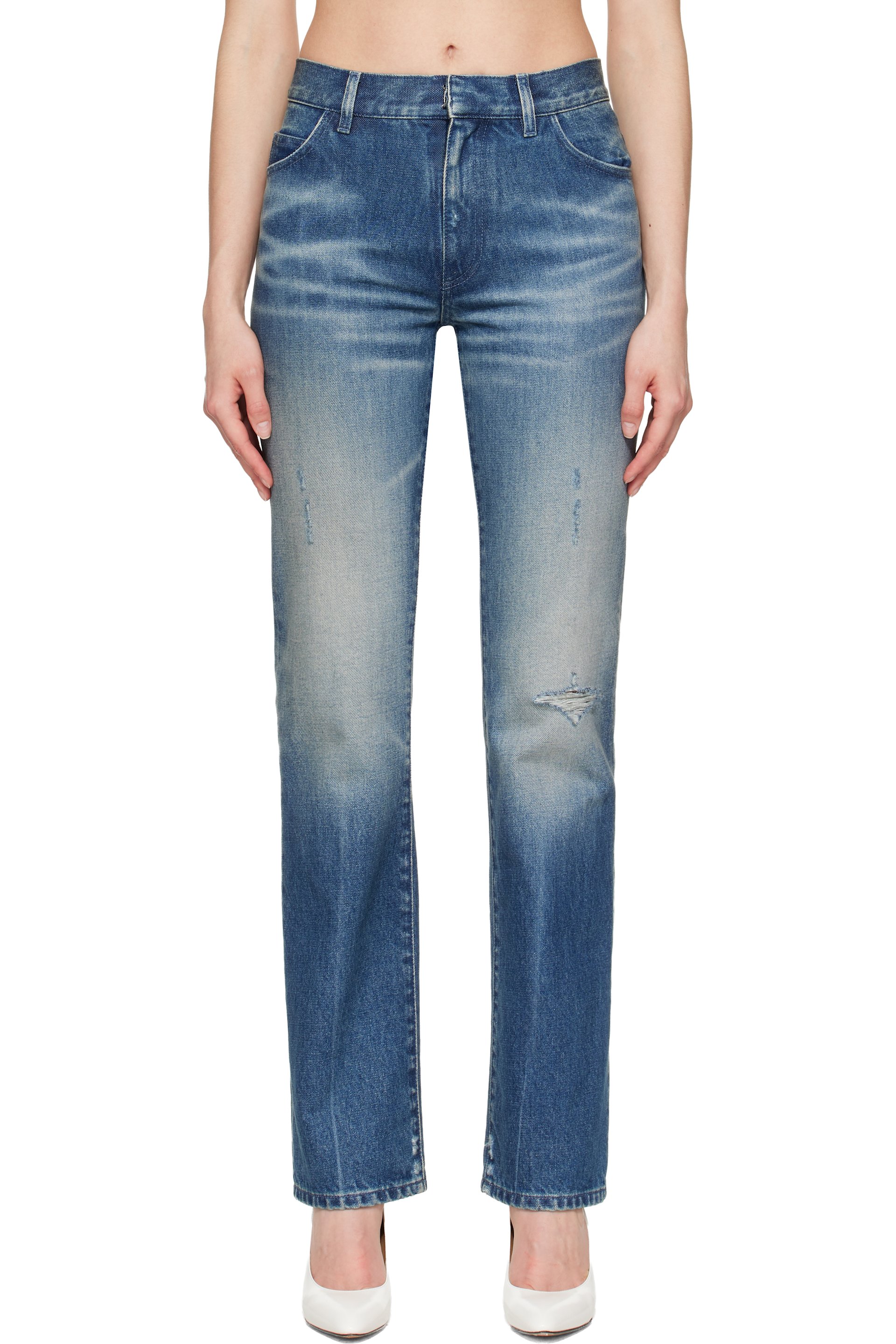 MM6 Maison Margiela - Blue Straight-Leg Jeans