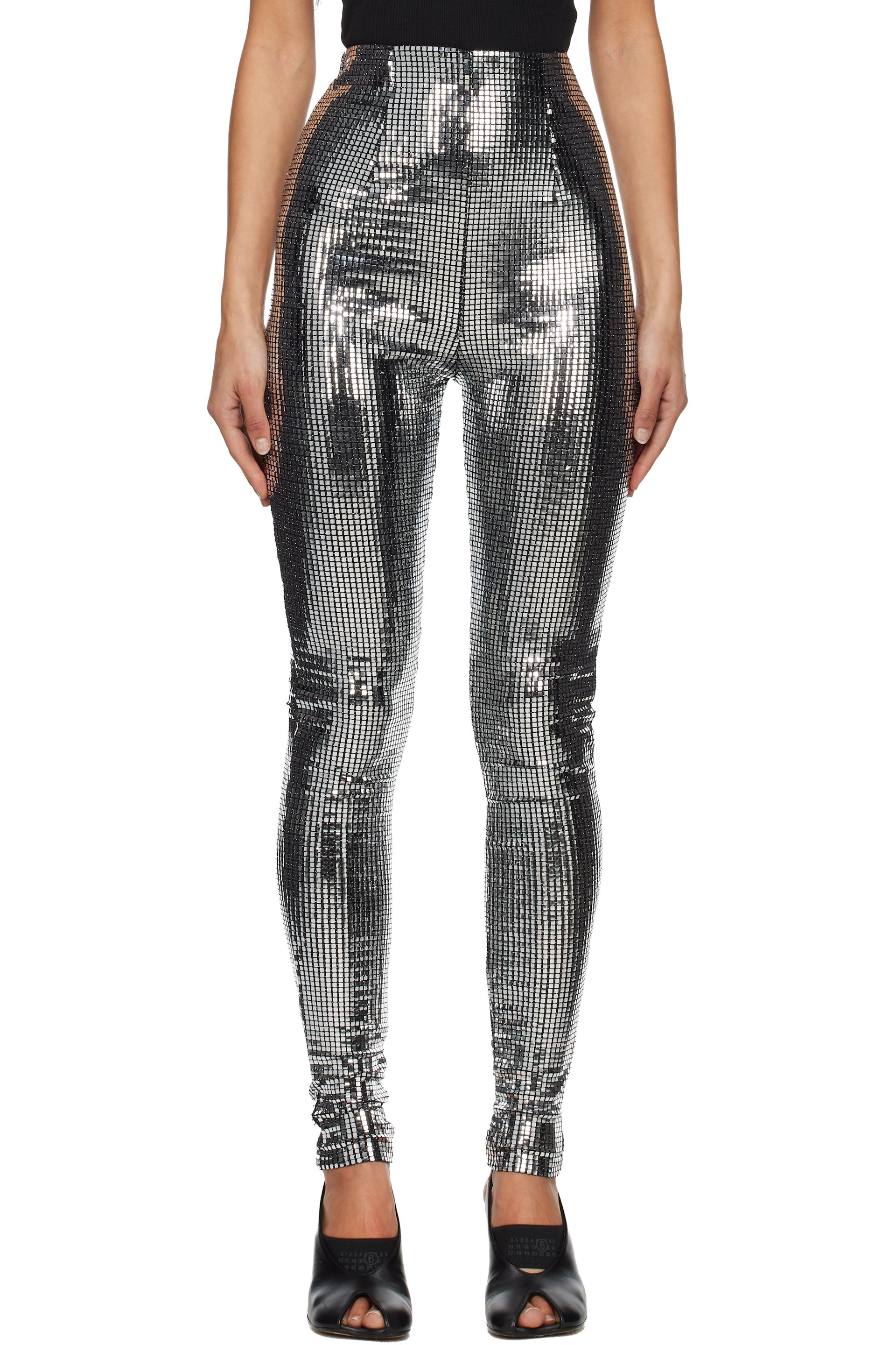 MM6 Maison Margiela - 银色 Metallic 紧身裤