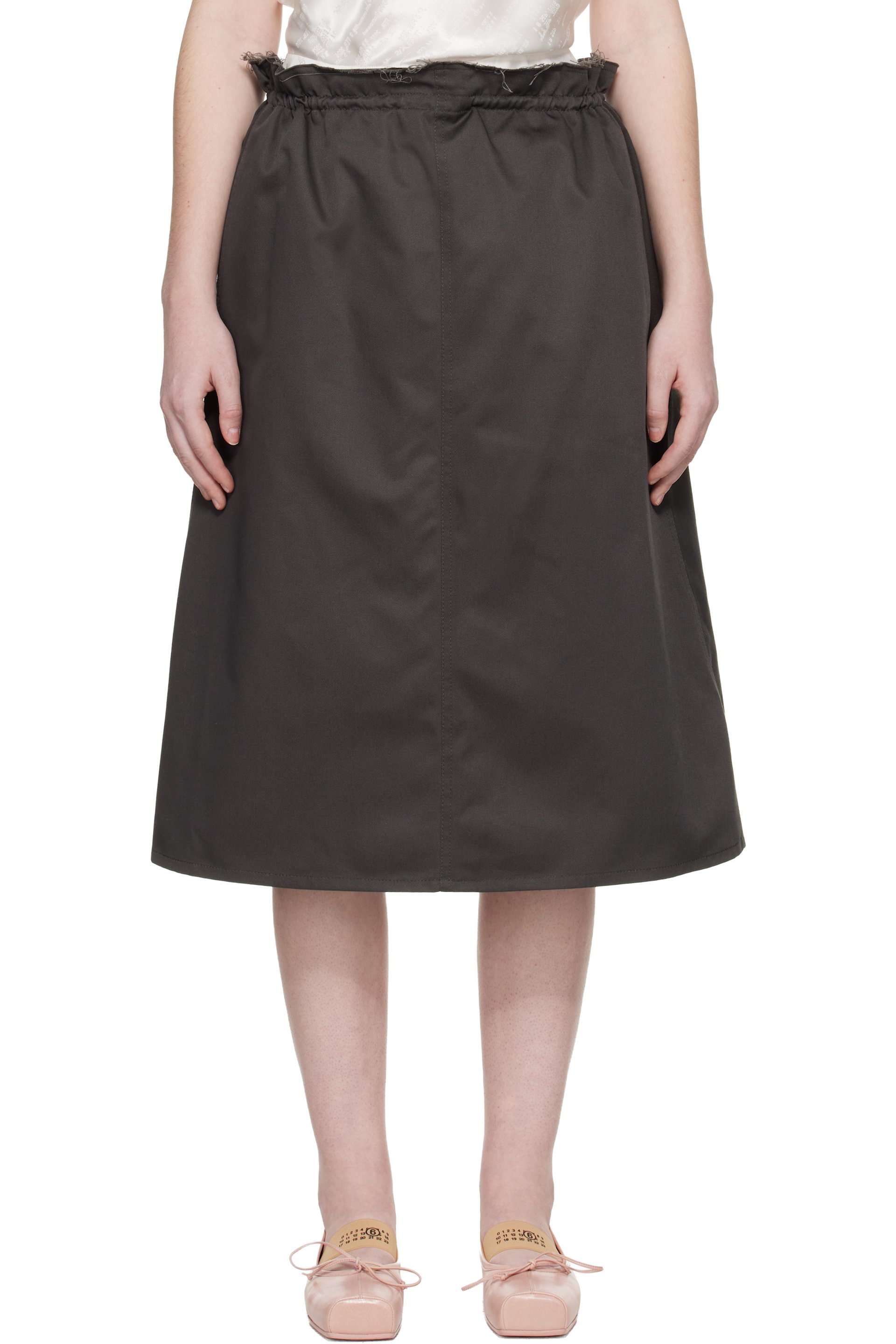 MM6 Maison Margiela - Jupe longue grise