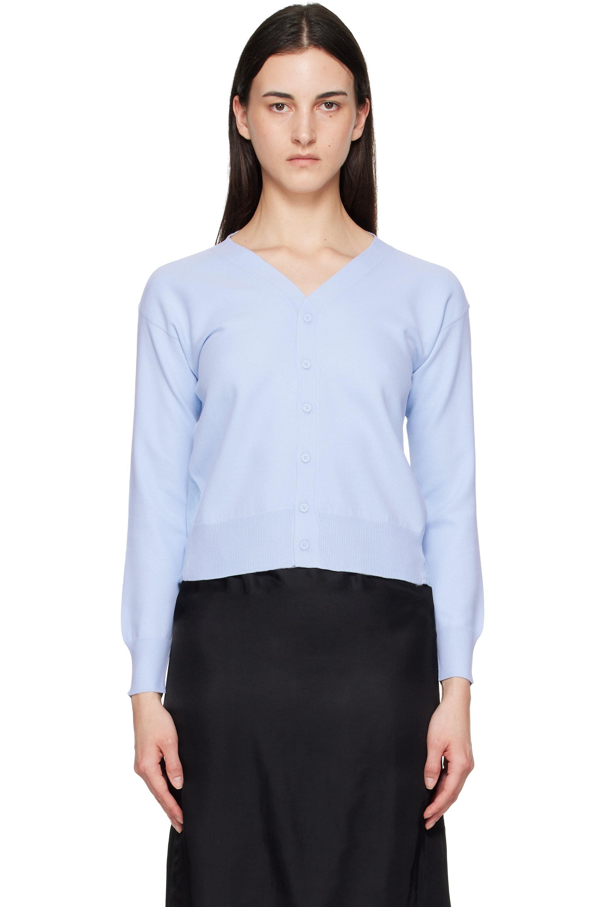 MM6 Maison Margiela - 蓝色 Chiffon Overlay 开衫
