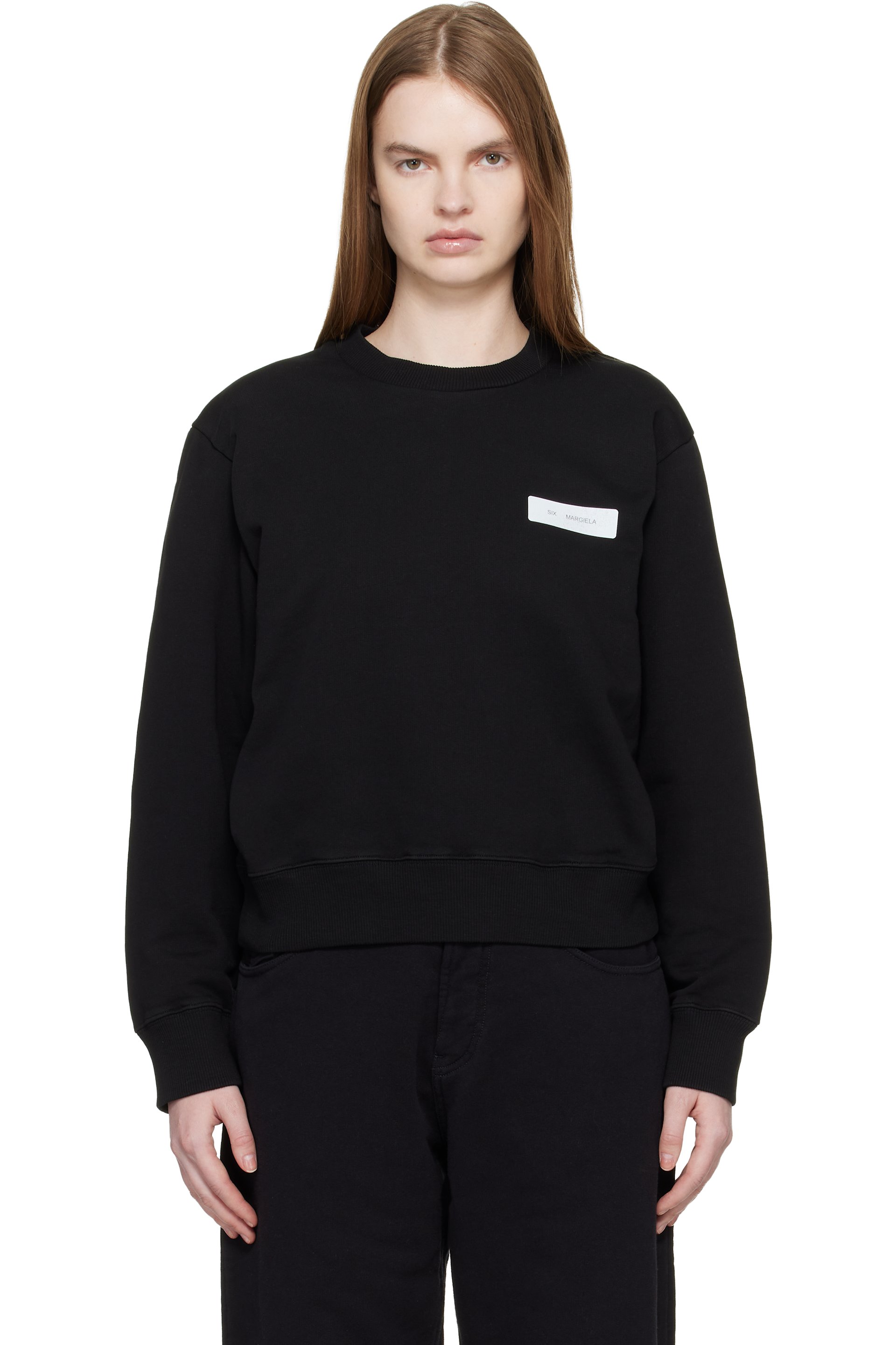 MM6 Maison Margiela - ブラック コットン スウェットシャツ