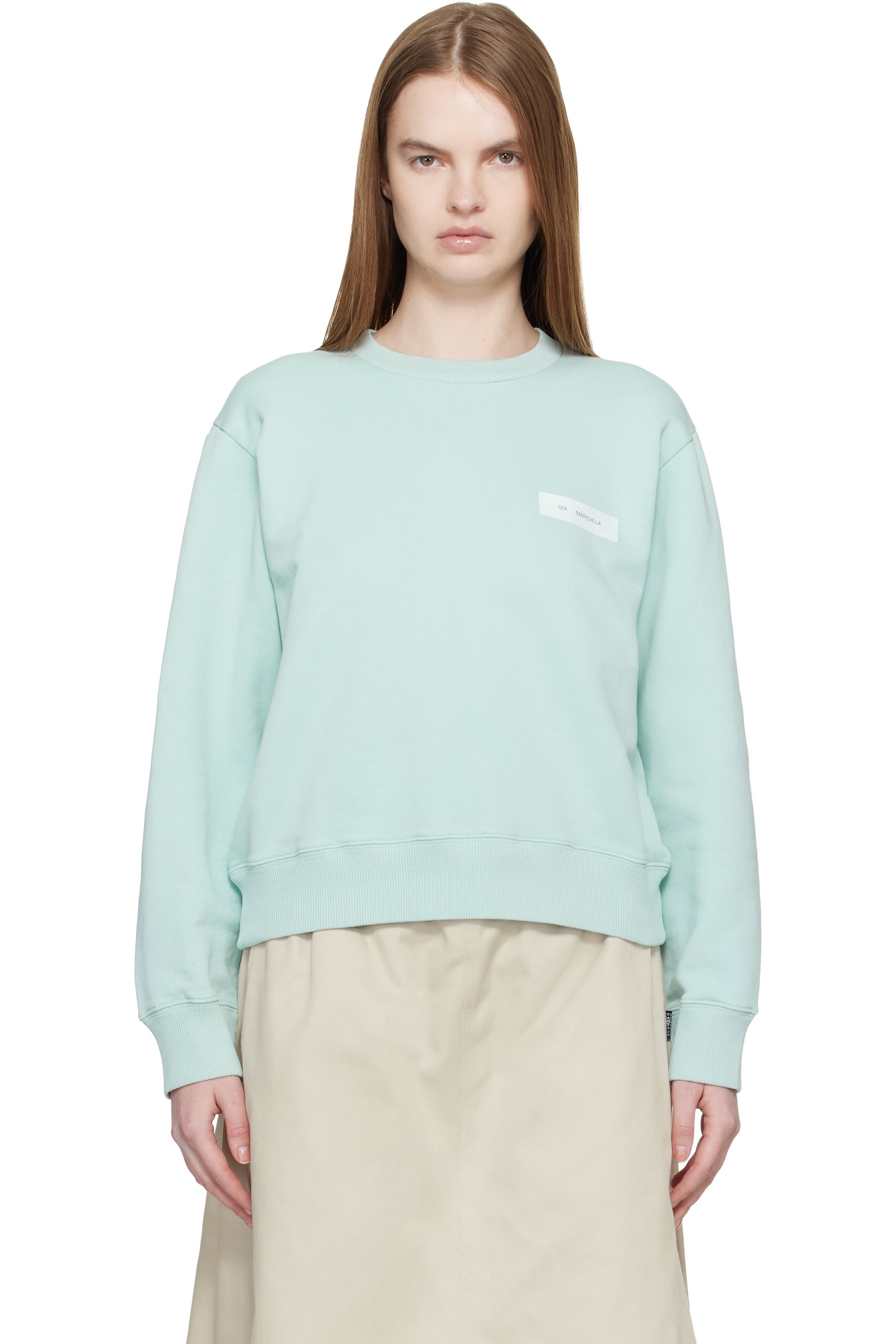MM6 Maison Margiela - ブルー コットン スウェットシャツ
