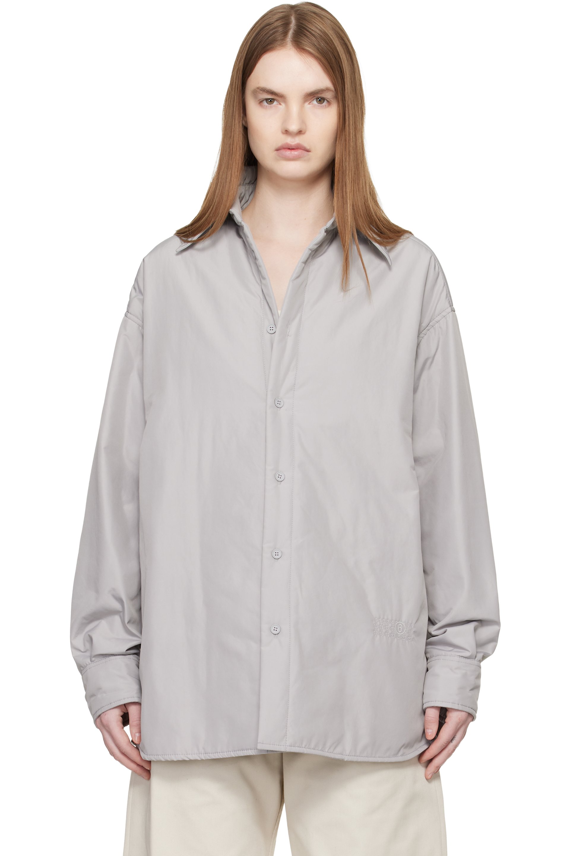MM6 Maison Margiela - Blouson gris à manches longues