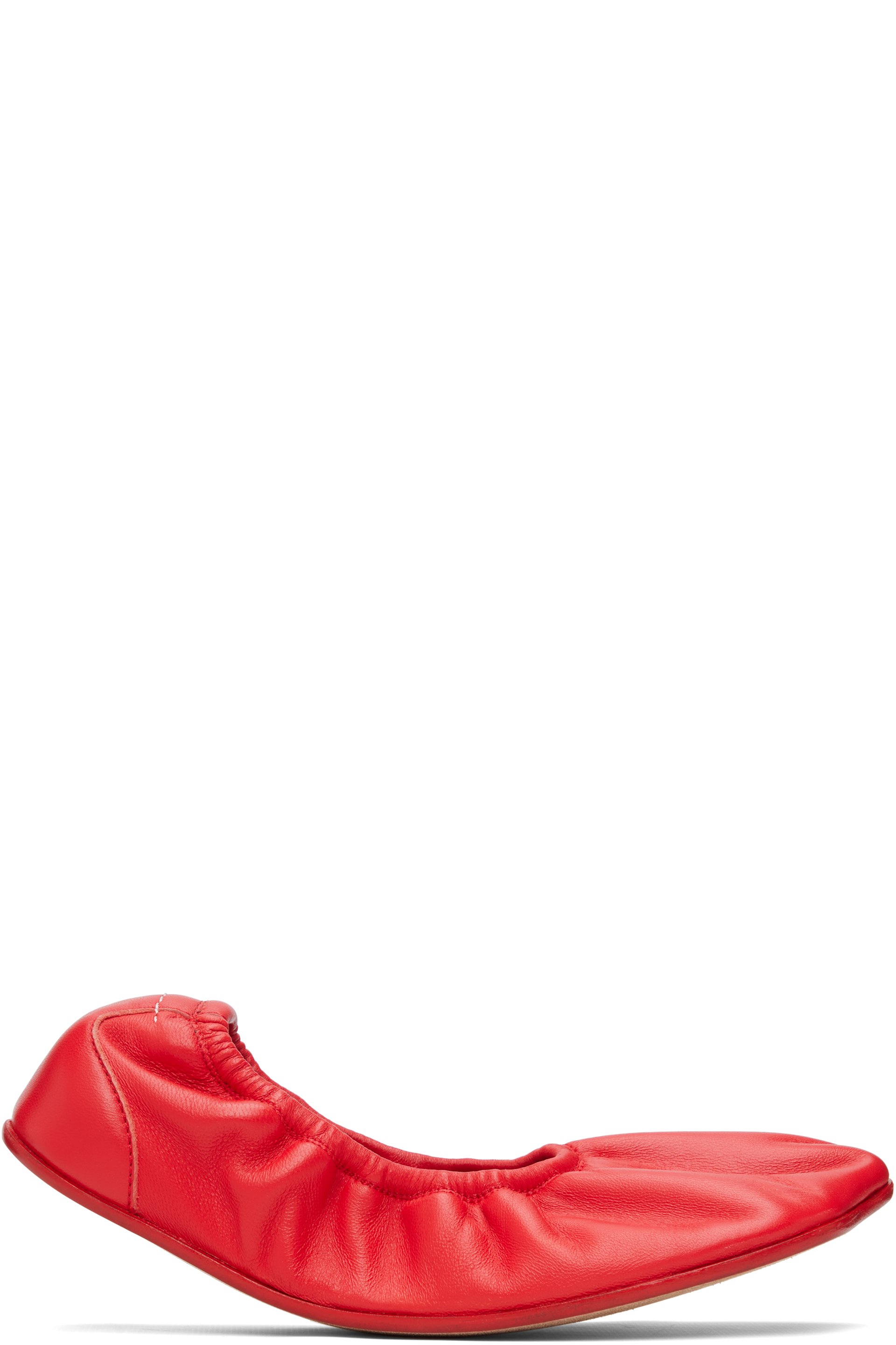 MM6 Maison Margiela - Ballerines Travel rouges à bout anatomique