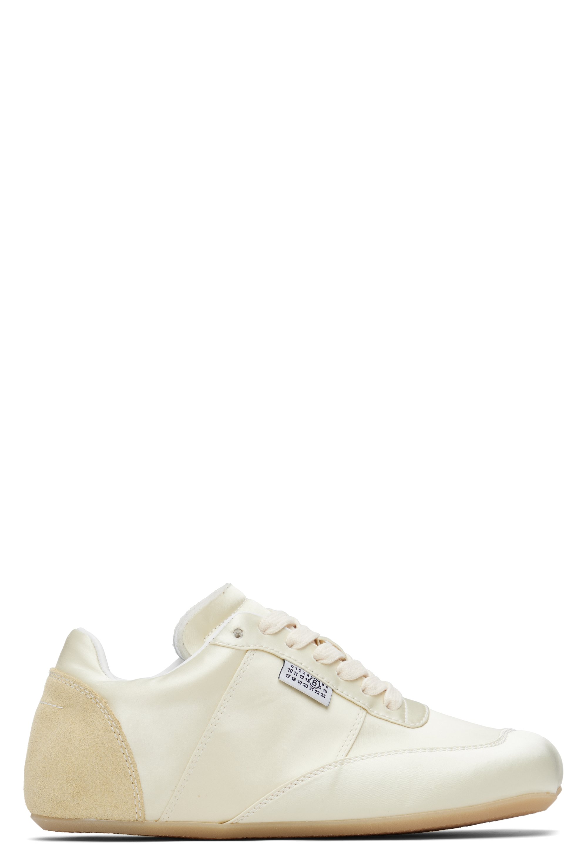 MM6 Maison Margiela - Baskets Factory jaunes en satin