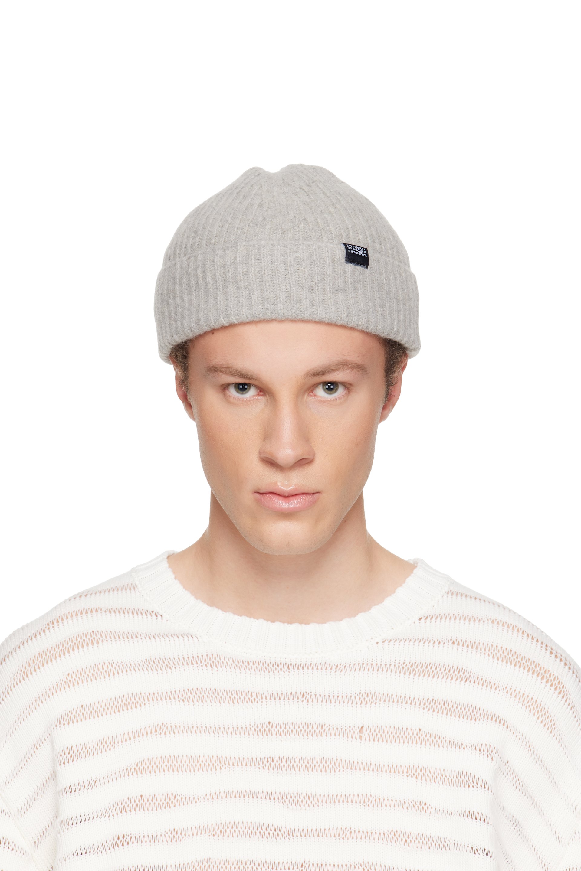 Maison Margielaリブ編み ニット帽 ビーニー Maison Margielaリブ編み ニット帽 ビーニー Maison Margiela