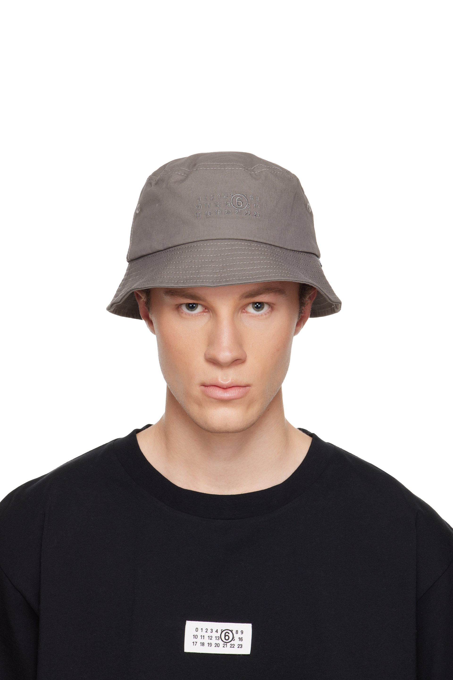 MM6 Maison Margiela - グレー コットンキャンバス バケットハット