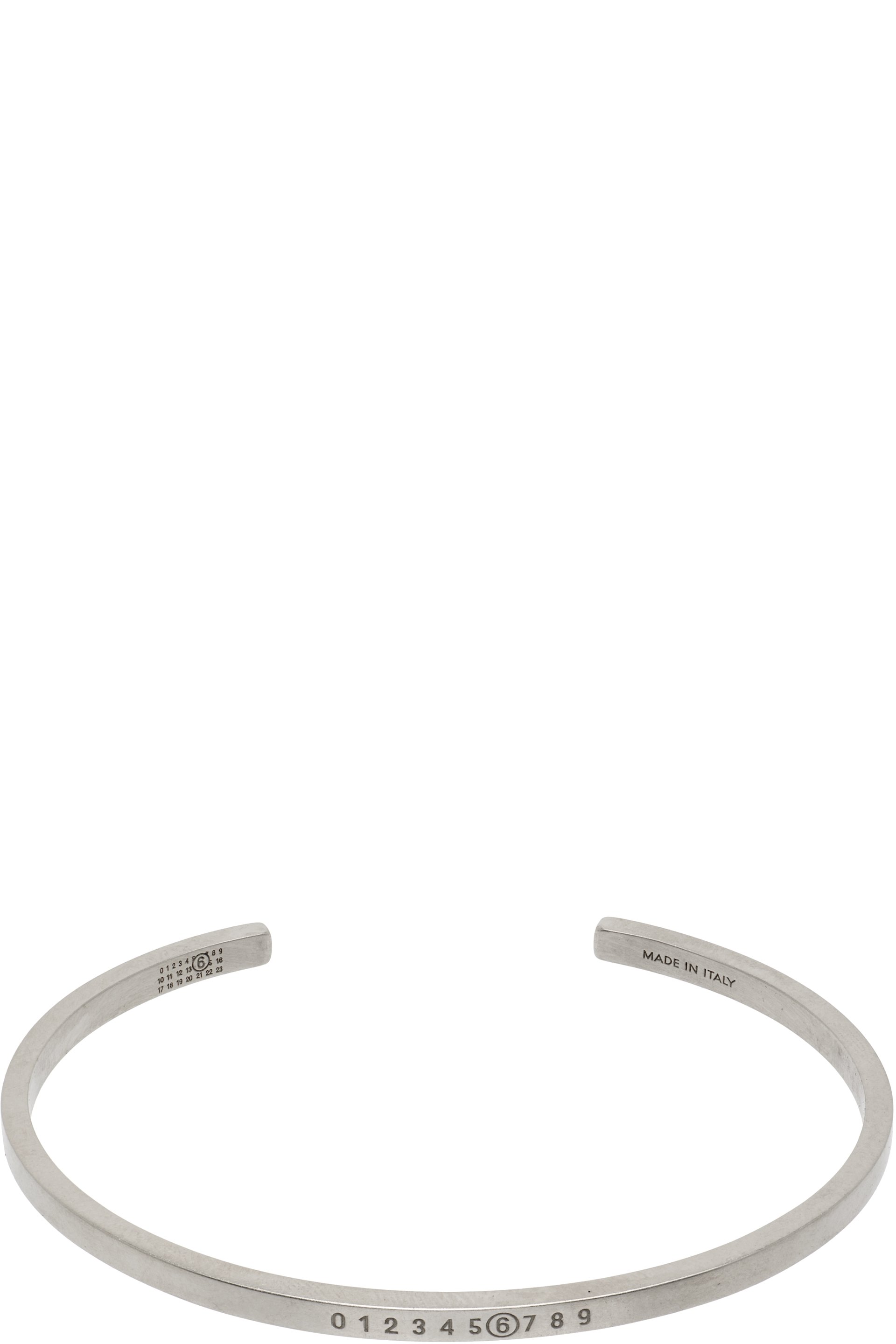 Numeric Minimal Signature Cuff Bracelet by MM6 Maison Margiela on Sale