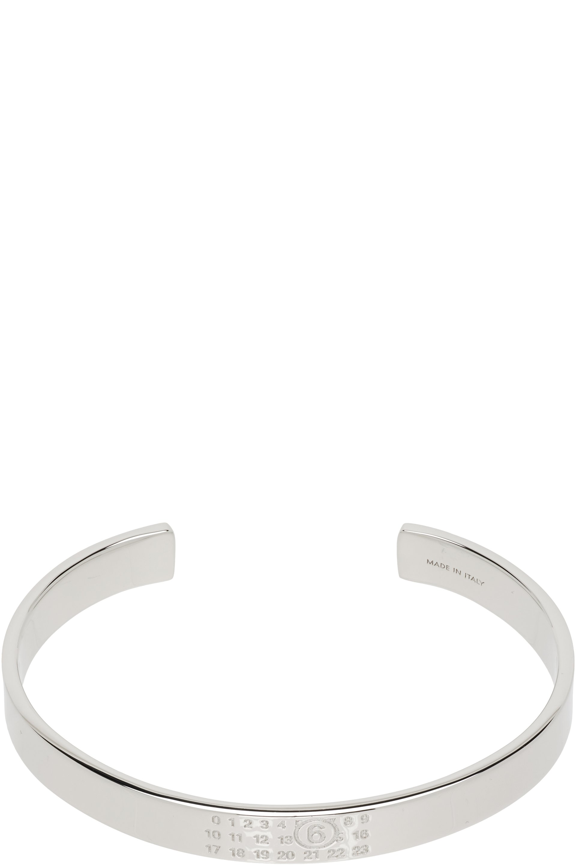 MM6 Maison Margiela - Numerical Minimal Signature Cuff Bracelet