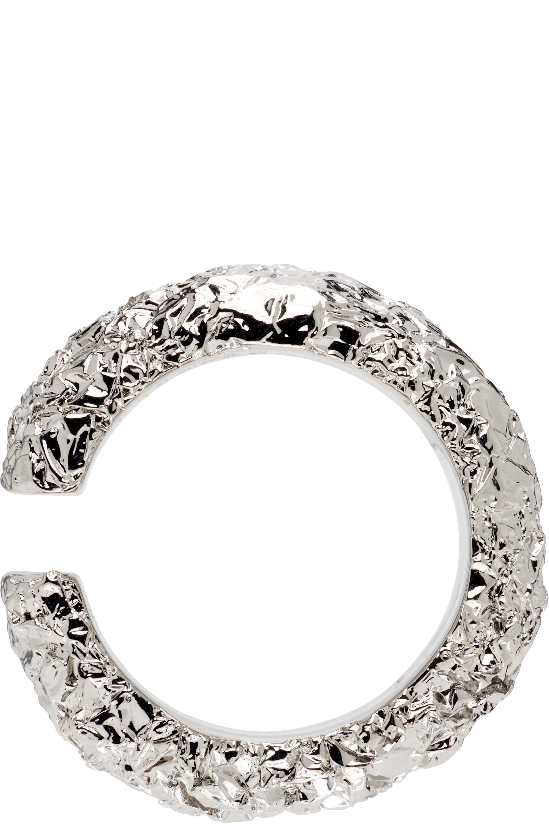 MM6 Maison Margiela - 'Silver Foil' イヤカフ